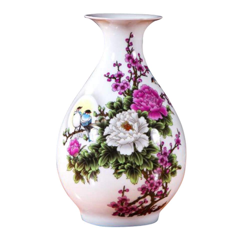 DRAGON SONIC Chinese Style Ceramic Vase - Handcrafted Home Decor & Table Centerpiece (A04) | Perfect for Living Room, Dining Table & Wedding Decorations