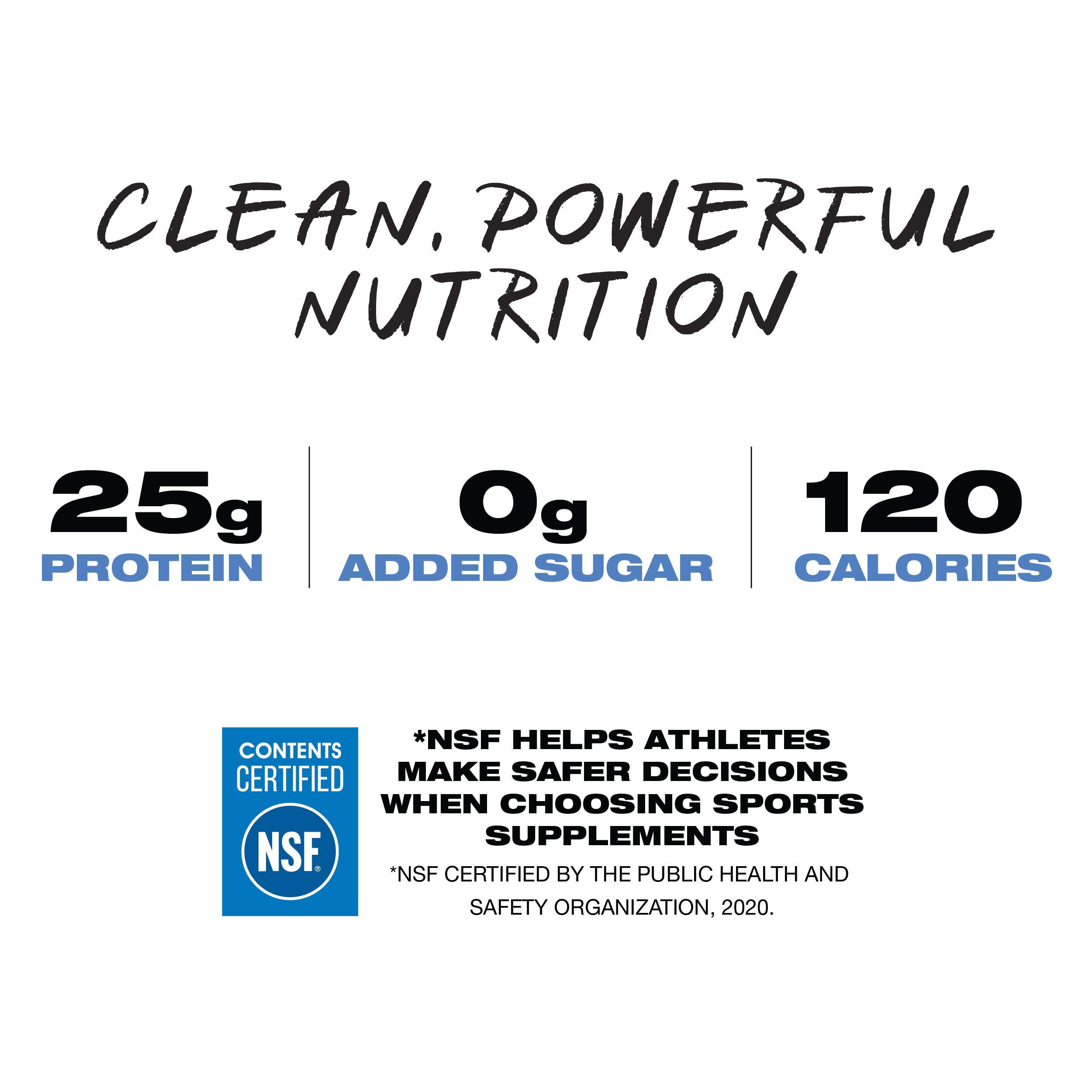 Ready® Whey Protein Powder - 25g Protein, 120 Calories, 0g Added Sugar - 7 Simple Ingredients - No Artificial Additives - Gluten-Free & Natural - Vanilla Flavor (1 Pound Bag) - Perfect for Post-Workout Recovery & Healthy Smoothies