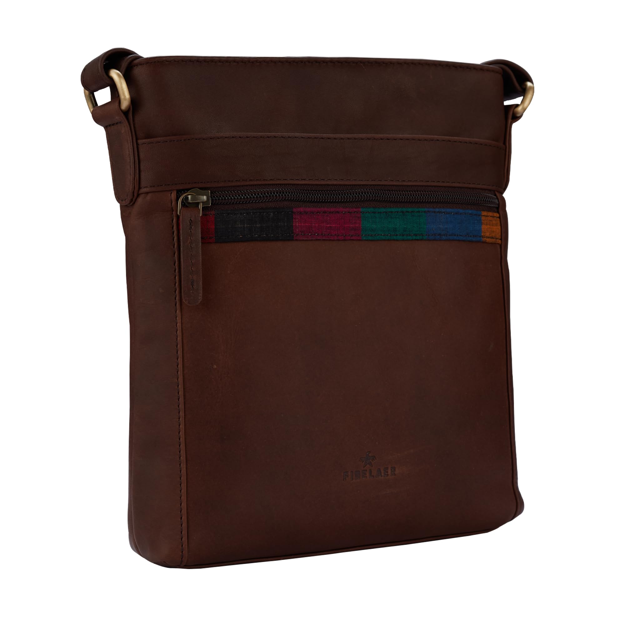 FINELAER Genuine Leather Crossbody Bag for Women - Small Purse with Zipper Pocket - Perfect for Everyday Use, Travel & Shopping