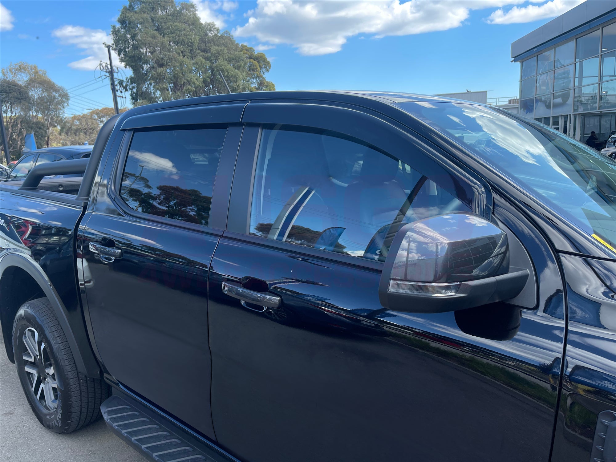 2022+ Ford Ranger Next Gen Dual Cab Weather Shields - Durable Injection-Molded Window Deflectors for Rain & Wind Protection - Perfect for Off-Roading & Daily Commute