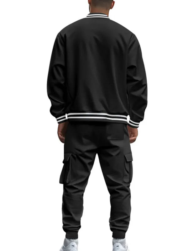 Men's Relaxed Fleece Jogger Set - Comfortable Lounge Pants & Hoodie Outfit for Casual Wear, Gym, and Home Relaxation