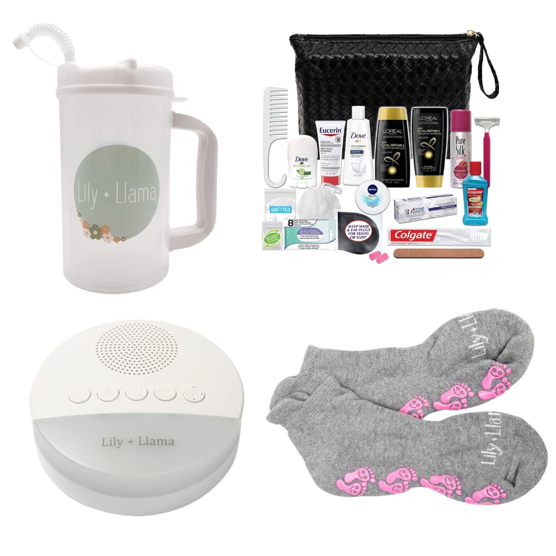 Prepacked Hospital Birth Bag for Labor and Delivery - Essential Mom and Baby Bundle with 18 Items - Perfect for Newborn Care, Postpartum Recovery & Maternity Hospital Stay