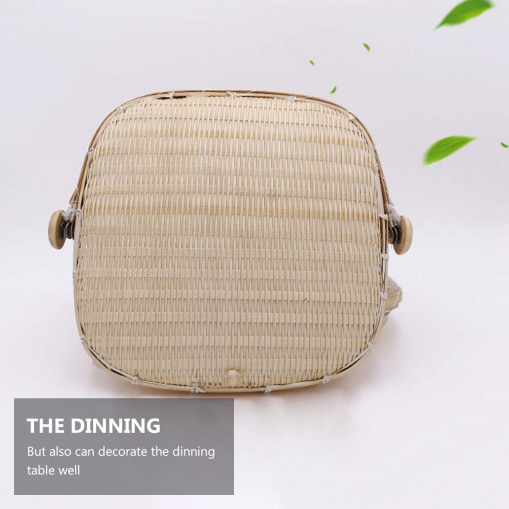 Versatile Handmade Bamboo Bread Basket - Kitchen Utensil for Bread, Fruits & Storage | Eco-Friendly Household Organizer for Countertop, Dining Table & Pantry