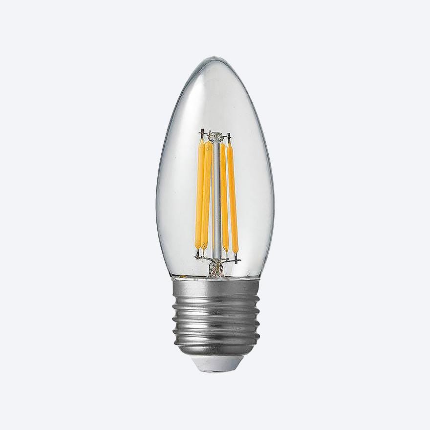 E27 LED Candle Bulb 4W 2700K Warm White 12V - Perfect for Chandeliers, Wall Sconces, and Vintage Lighting Fixtures