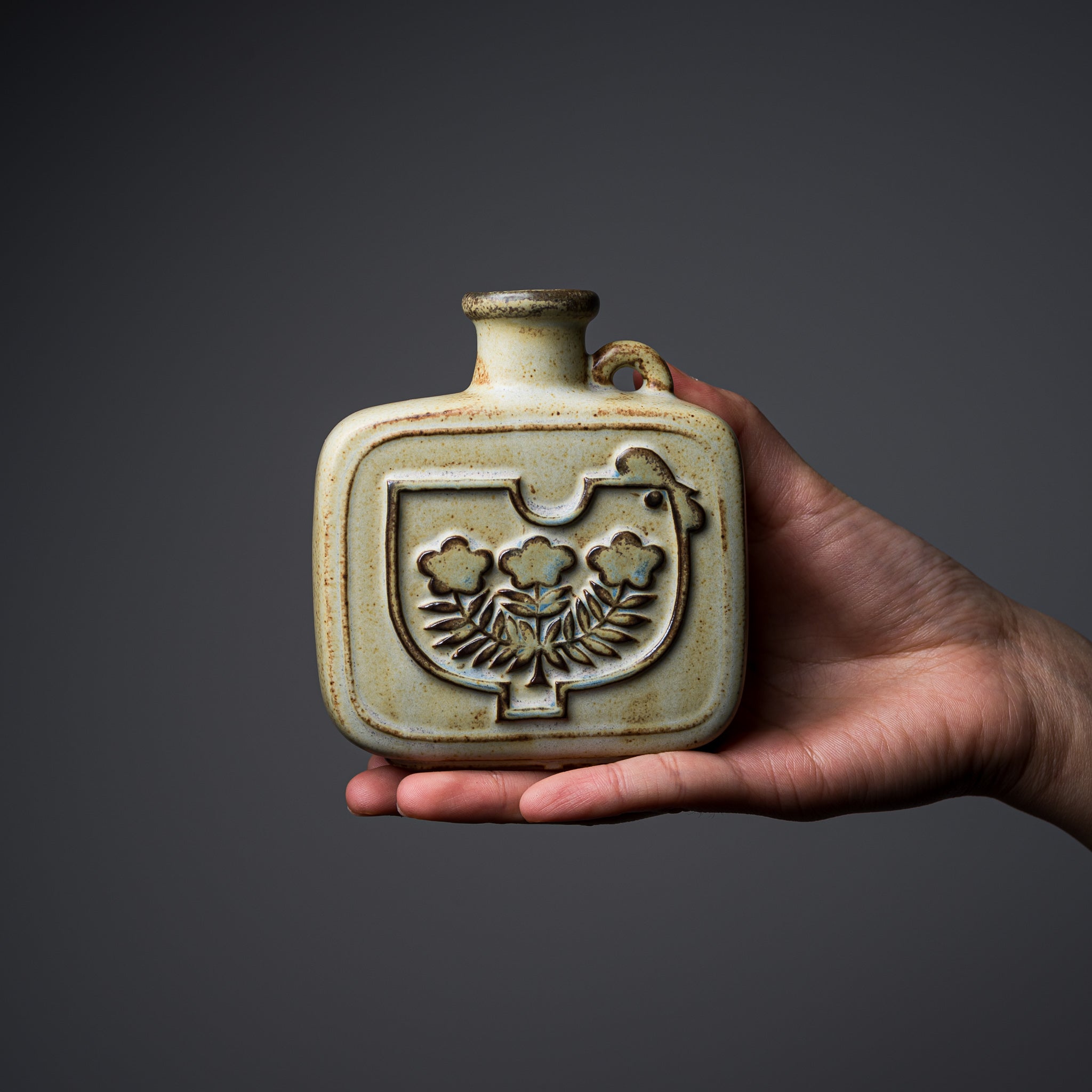 Seto Ware KASHIWA Square Vase - Handcrafted Japanese Ceramic Flower Vase for Home Decor, Wedding Centerpiece & Modern Interior Design