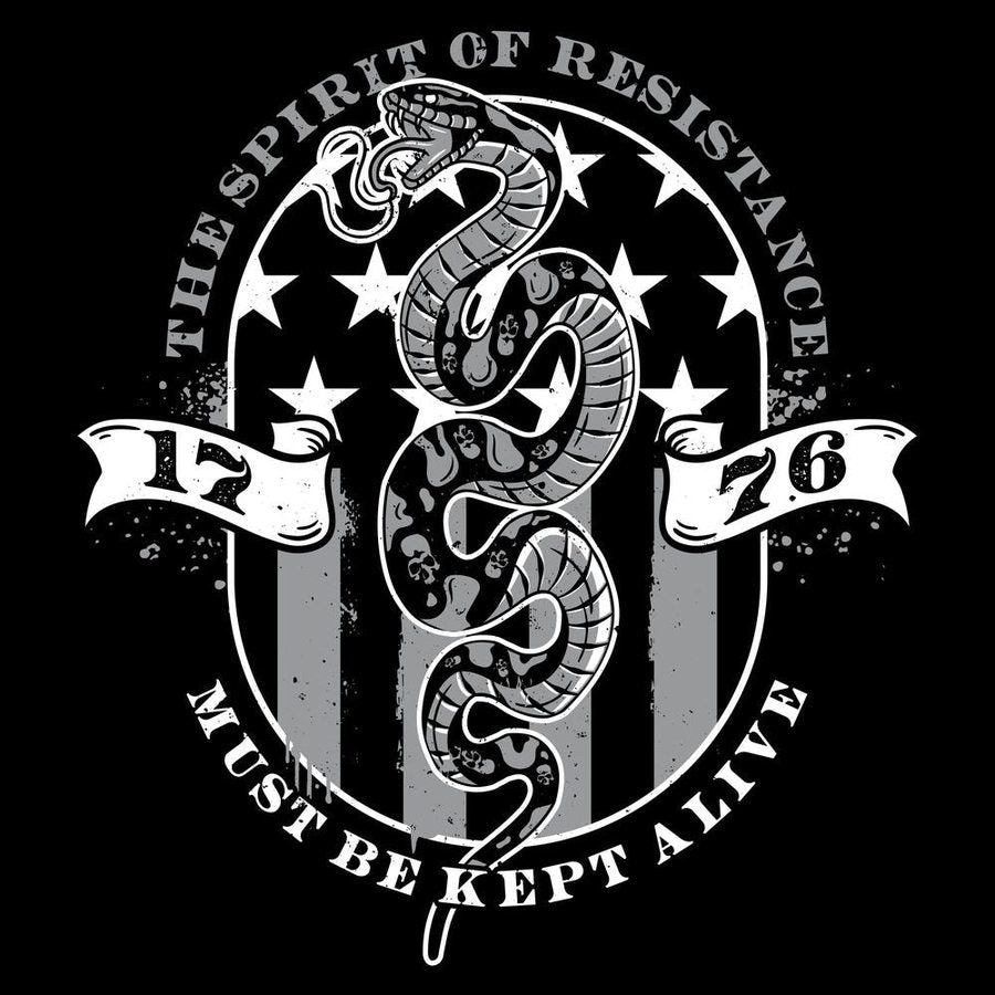 Spirit of Resistance Graphic T-Shirt - Black Cotton Tee for Men & Women | Protest, Activism & Casual Wear