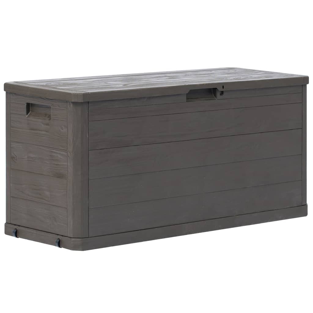 74 Gallon Outdoor Deck Storage Box - Waterproof Patio Furniture Cover for Pillows, Pool Toys, Garden Tools & Sports Equipment | Durable Brown Deck Box for Backyard, Poolside & Garden Organization