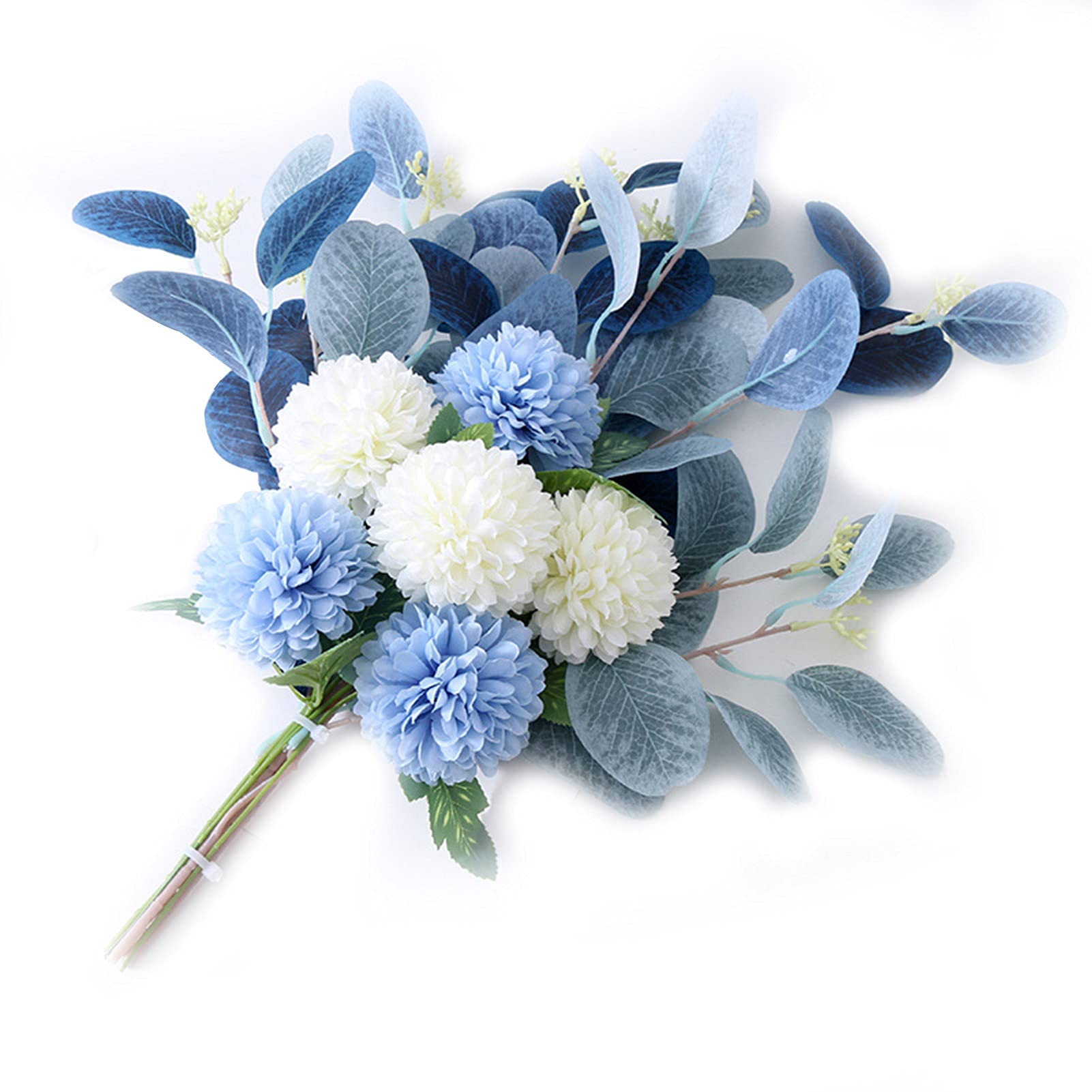 Ayyufe Realistic Artificial Silk Flowers - Fog Blue Nordic Style Bouquet for Home Decor, Wedding, Party & Office Decoration | Faux Floral Centerpiece Arrangement
