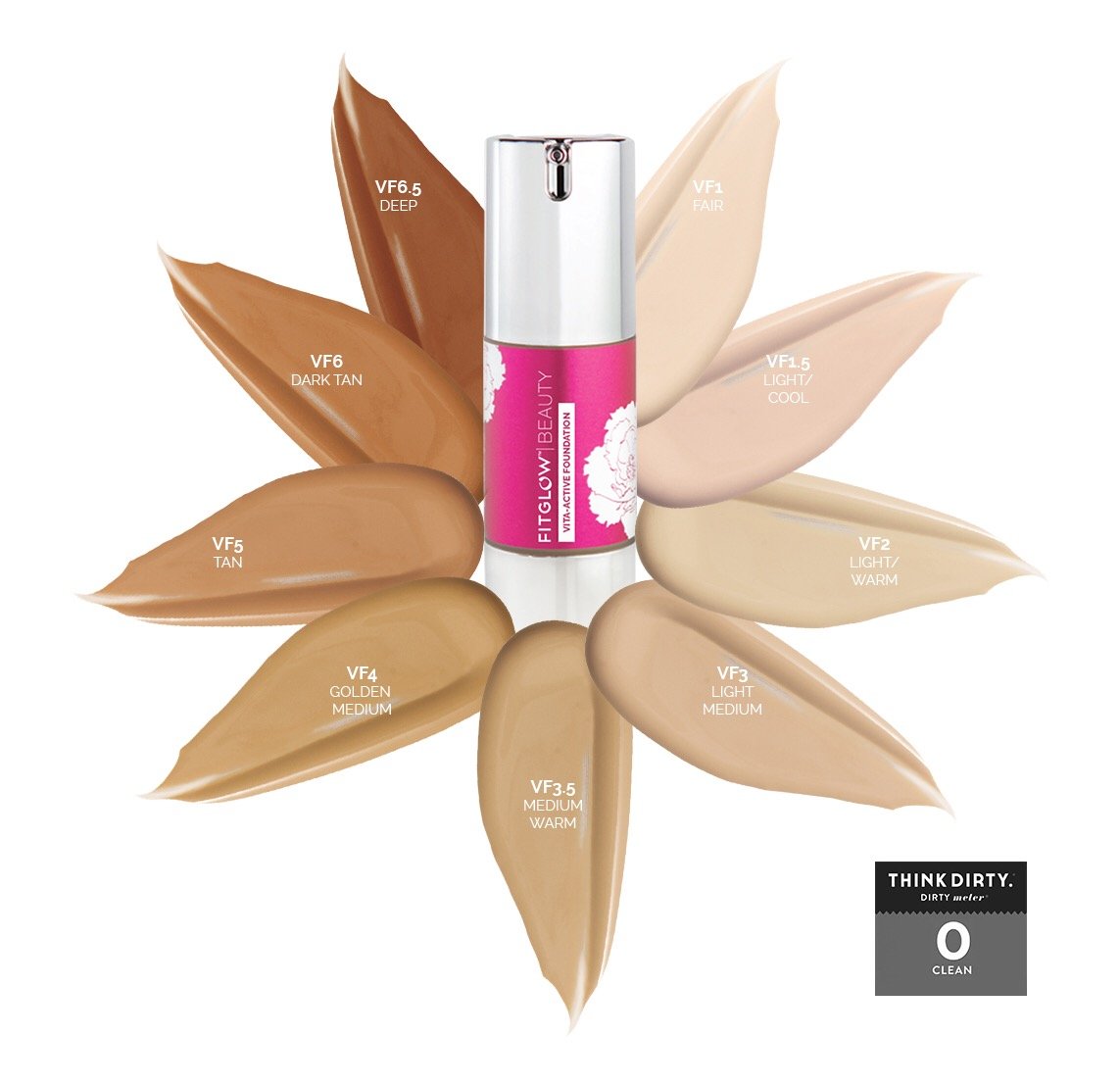 Fitglow Beauty Vita Active Foundation - Hydrating & Anti-Aging Liquid Makeup with SPF 30 | Perfect for Daily Wear & Special Occasions