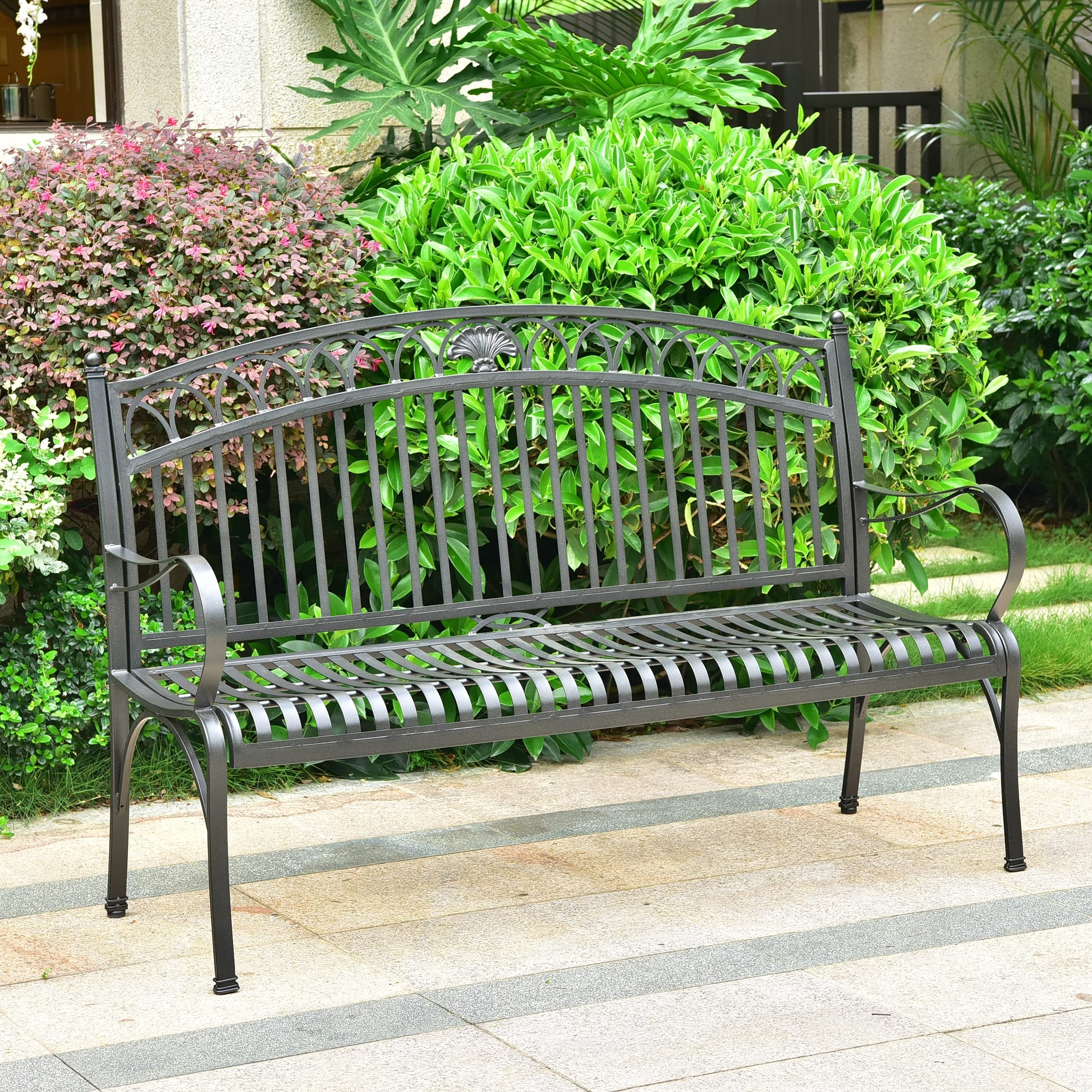 Segovia Iron 3-Seater Sofa - Rustic Industrial Style Living Room Furniture for Home & Office | Perfect for Patio, Lounge, and Indoor Decor
