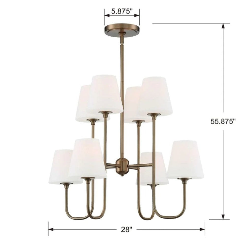 Andry Chandelier - Modern Crystal Ceiling Light Fixture for Dining Room, Bedroom & Living Room | Elegant Lighting Decor for Home & Wedding