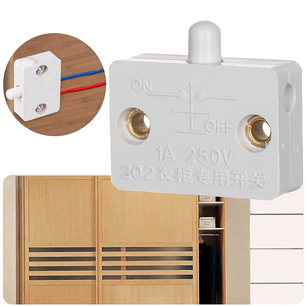 Automatic Reset Cabinet Light Switch - Household Wardrobe Door Control Sensor for Bathroom, Kitchen & Closet - Energy Saving LED Night Light for Dark Spaces
