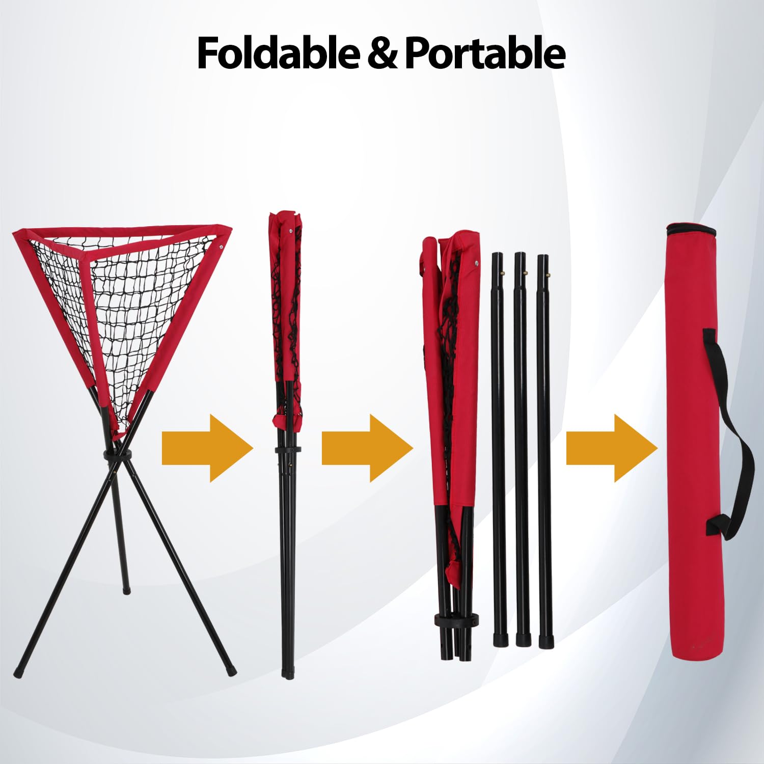 Smartxchoices Metal Frame Baseball & Softball Practice Ball Caddy - Holds 60 Baseballs or 30 Softballs for Hitting, Pitching, Batting Practice & Field Training - Includes Carry Bag - Perfect for Backyard Drills, Team Practices & Coaching Sessions