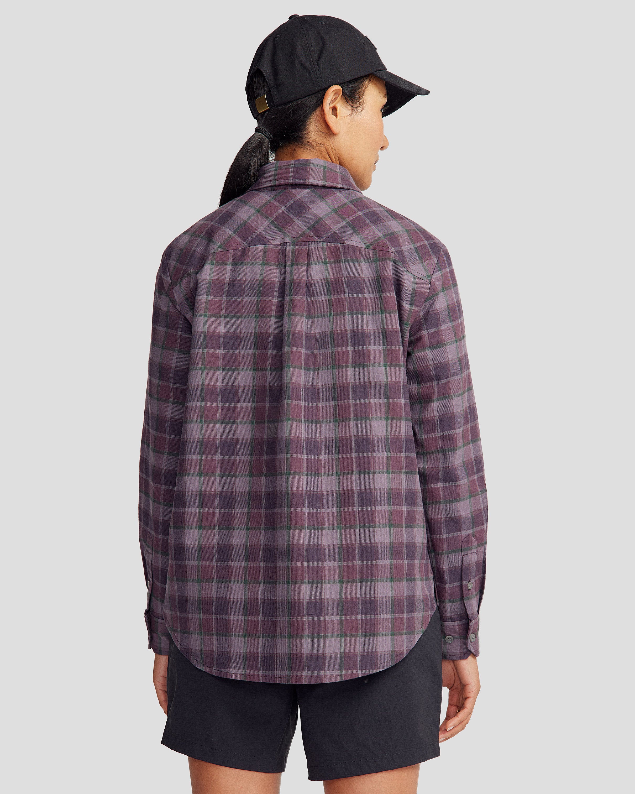 Fyfe Women's Long Sleeve Plaid Shirt - Soft Comfortable Casual Top for Work, Outfits & Fall Fashion | Office Wear, Daily Outings & Layering Essential