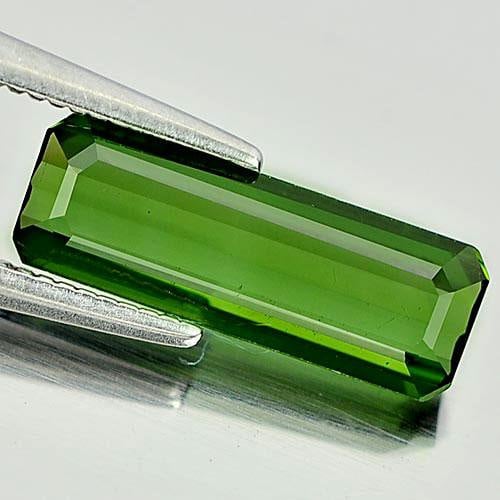 1.29ct Natural African Green Tourmaline Loose Gemstone - 13x5mm Faceted VVS Eye-Clean Tourmaline Cut for Jewelry Making, Engagement Rings & Collector's Specimens