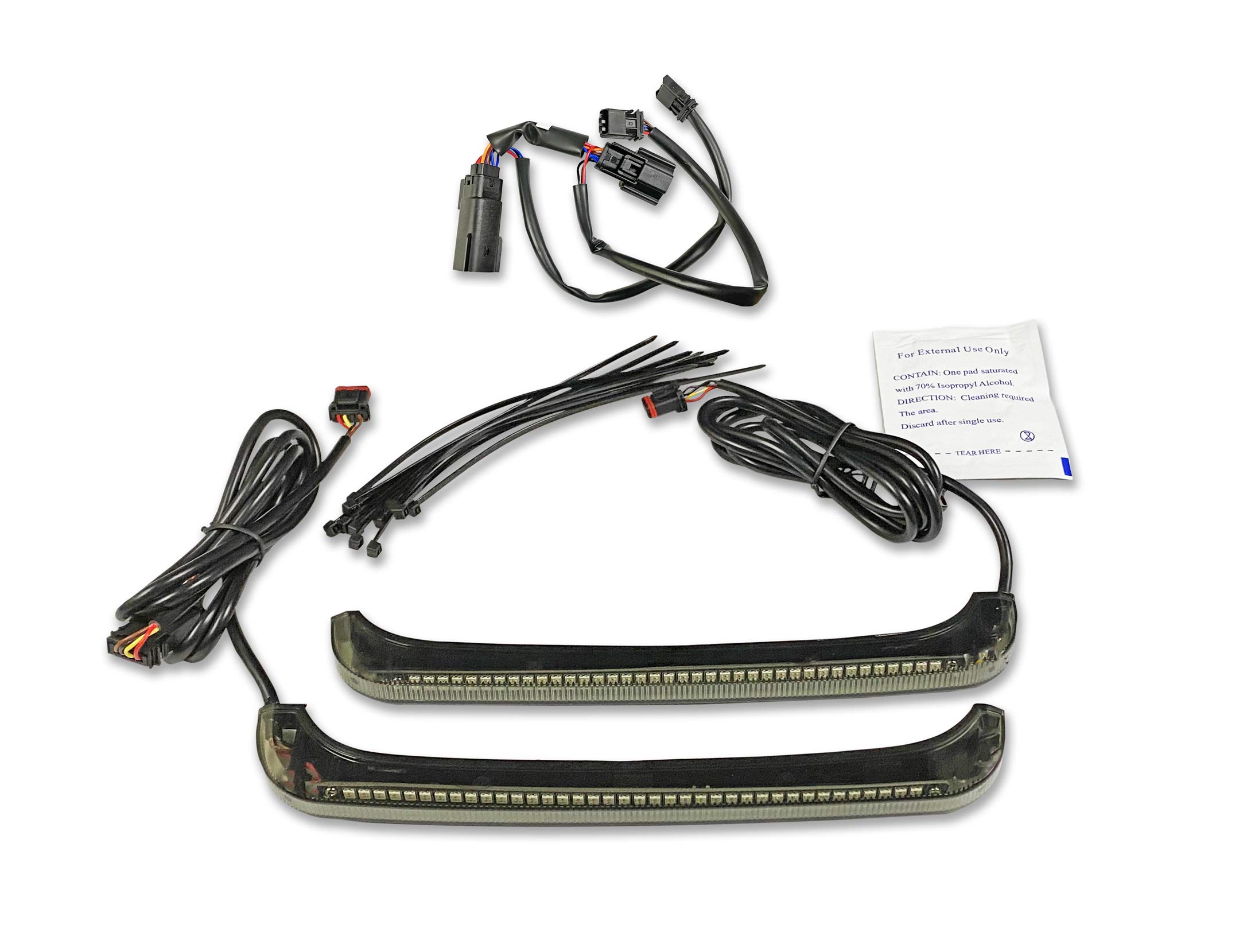 Custom Dynamics Dual Color Low Profile LED Saddlebag Lights for Harley Davidson '14-'20 Touring Models - Enhanced Visibility & Style for Night Riding & Custom Motorcycles