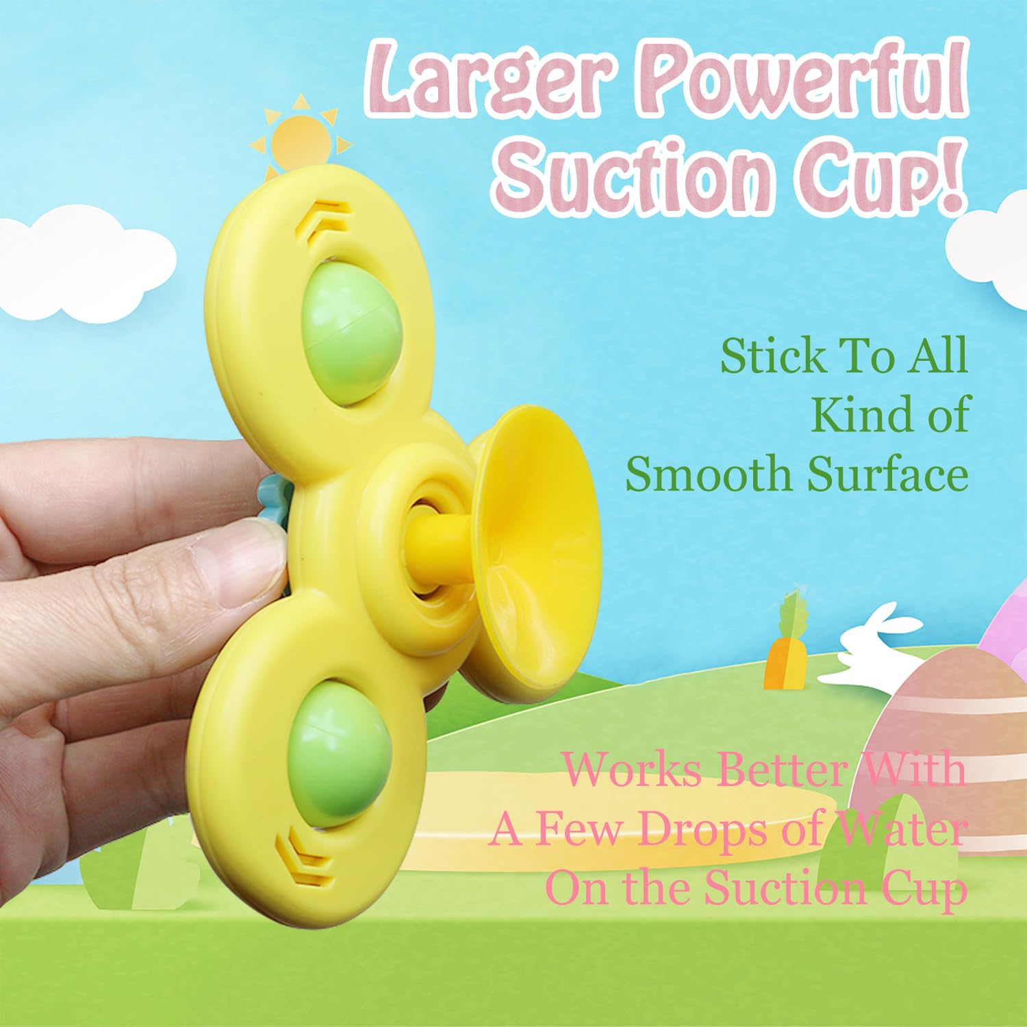 3PCS Suction Cup Spinner Toys for Toddlers - Sensory Bath Toys for Kids Ages 3+ | Fun Ocean-Themed Spinning Tops for Boys & Girls | Perfect Birthday Gift for 3 Year Olds | Great for Bathtime Play & Stress Relief