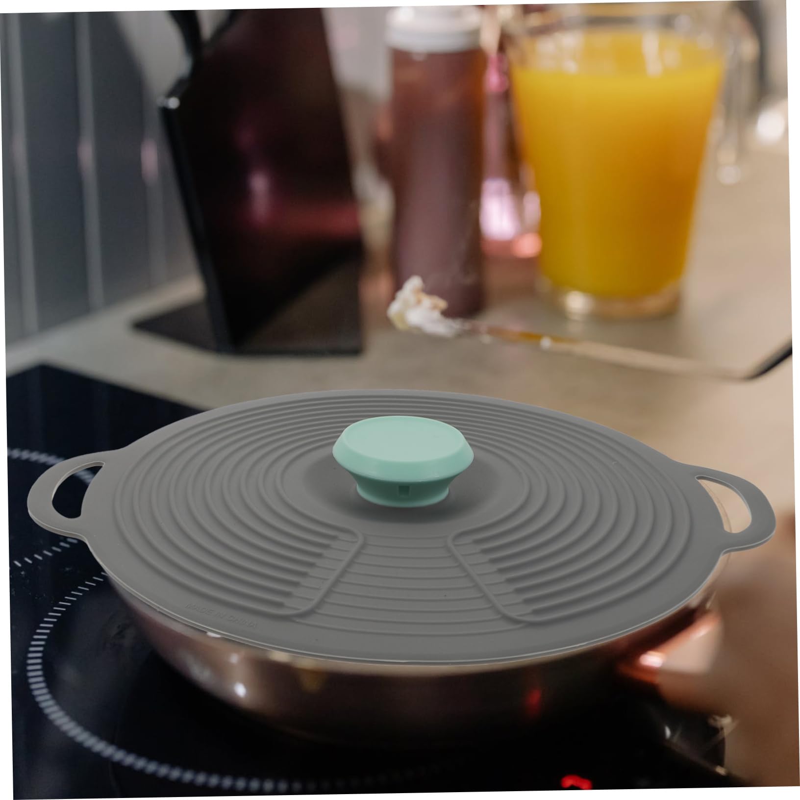 TOPBATHY 2-Pack Silicone Microwave Pot Lids - Flexible, Heat-Resistant Silicone Suction Lids for Bowls & Dishes - Perfect for Microwave Cooking, Food Storage & Meal Prep