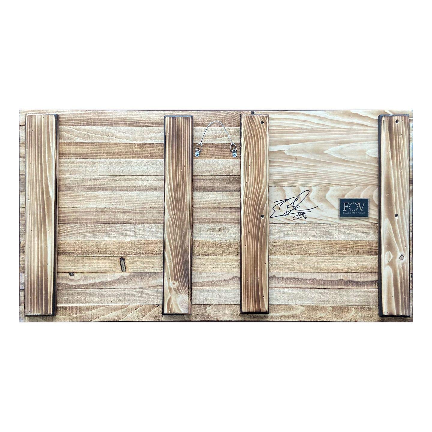 Flags of Valor Liberty Series Wooden American Flag - Handcrafted US Flag Wall Decor, Patriotic Home Art, Veteran-Made in USA (19x36 Inches) - Perfect for Man Cave, Office, or Patriotic Room Decoration