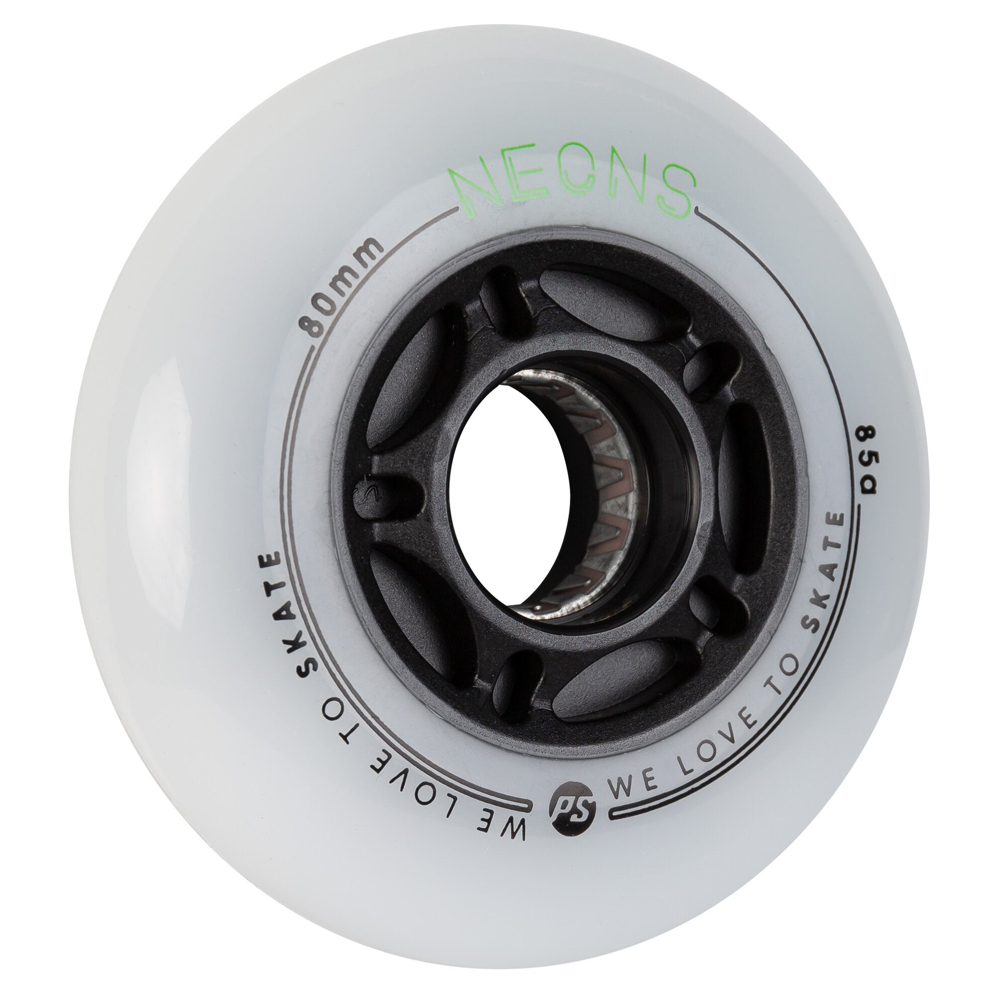Neon 80/85A Green Wheels - 4 Pack for Skateboards, Longboards & Roller Skates - High-Performance Outdoor & Indoor Skating