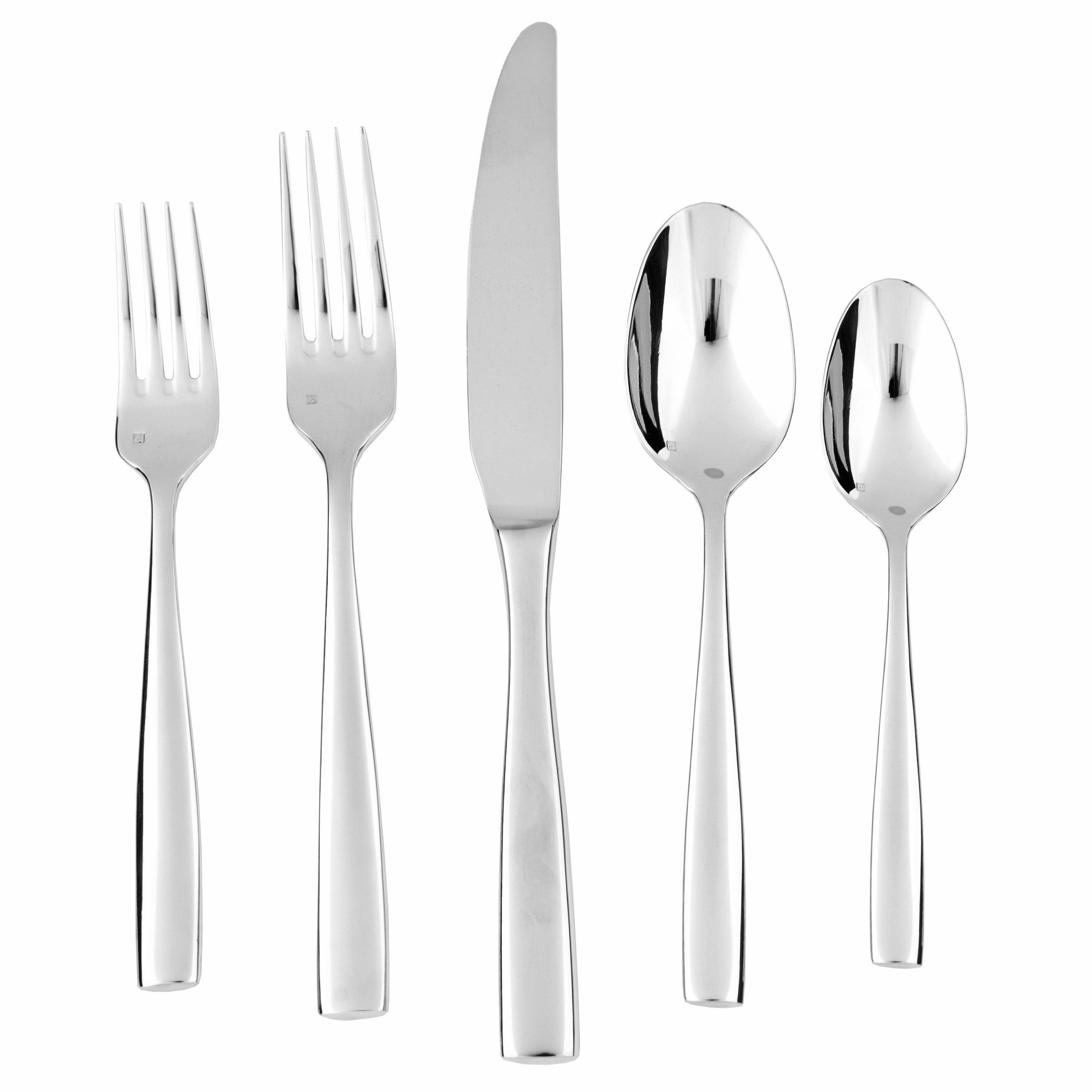 Fortessa Lucca 18/10 Stainless Steel Flatware - 12-Piece Dessert & Oval Soup Spoon Set for Fine Dining & Entertaining