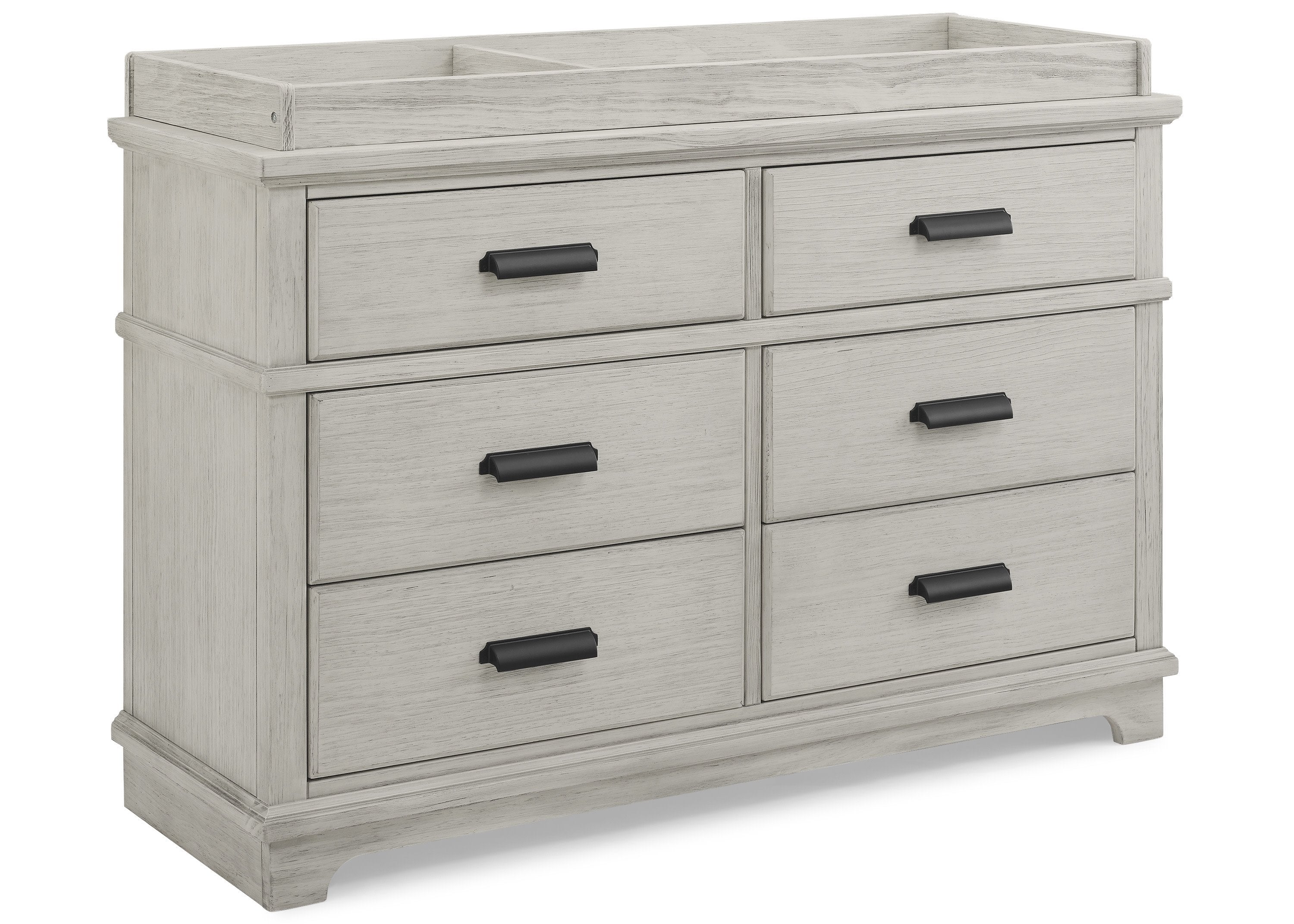 Asher 6-Drawer Dresser with Changing Top - Nursery & Bedroom Storage Solution for Baby Essentials & Clothes Organization
