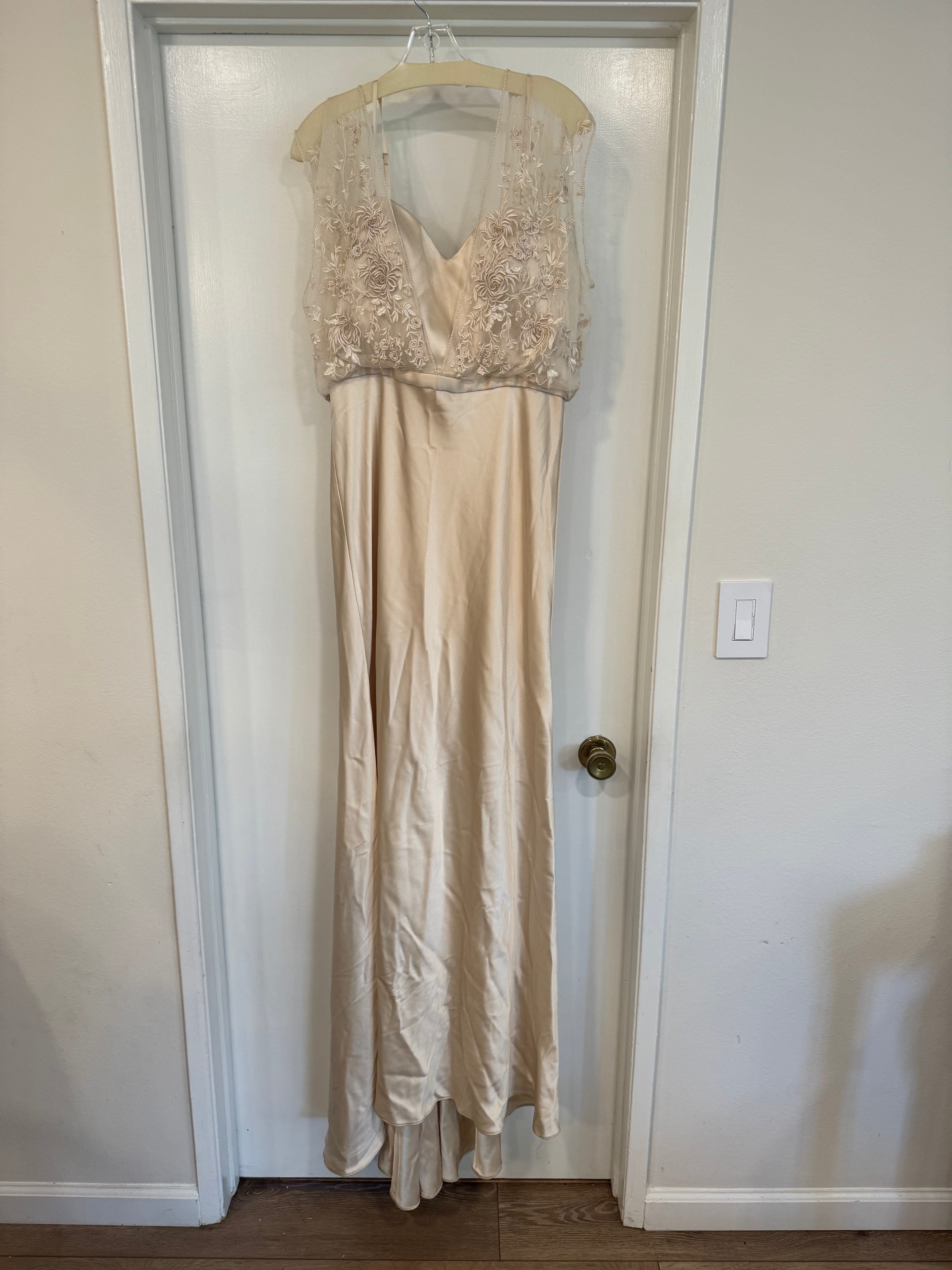 Catherine Deane Zaden Gown - Elegant Long Sleeve Lace Wedding Dress for Bride, Perfect for Church Ceremony & Formal Evening Events