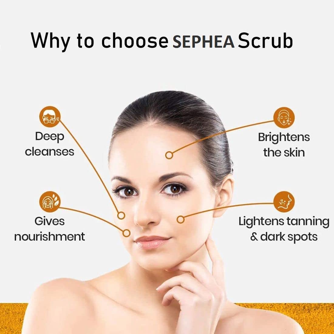 SEPHEA Exfoliating Coffee Body Scrub - 500ml Natural Skin Care for Cellulite & Stretch Marks - Perfect for Spa Day & At-Home Self Care Routine