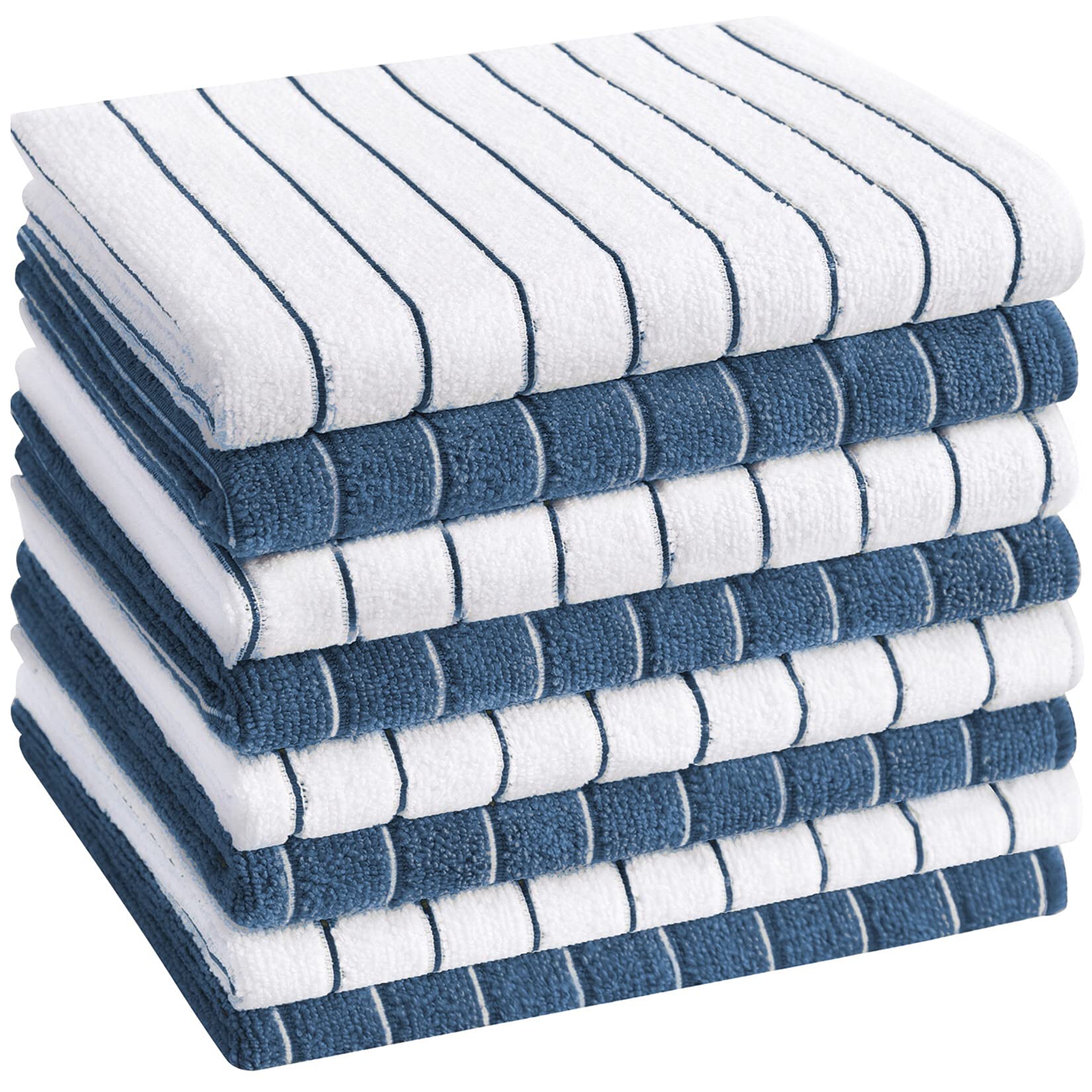 HYER Super Soft Microfiber Kitchen Towels - 8 Pack, 18x26 Inch for Dishes & Cleaning