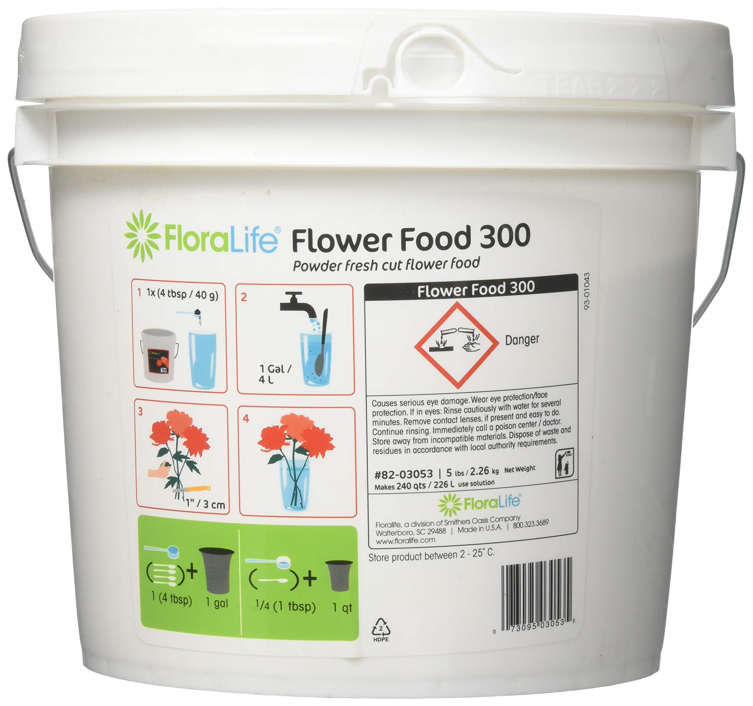 Floralife Crystal Clear Flower Food Powder for Fresh Cut Flowers - Extend Bloom Life | Hydration & Nutrient Boost | Ideal for Bouquets, Arrangements & Vase Displays