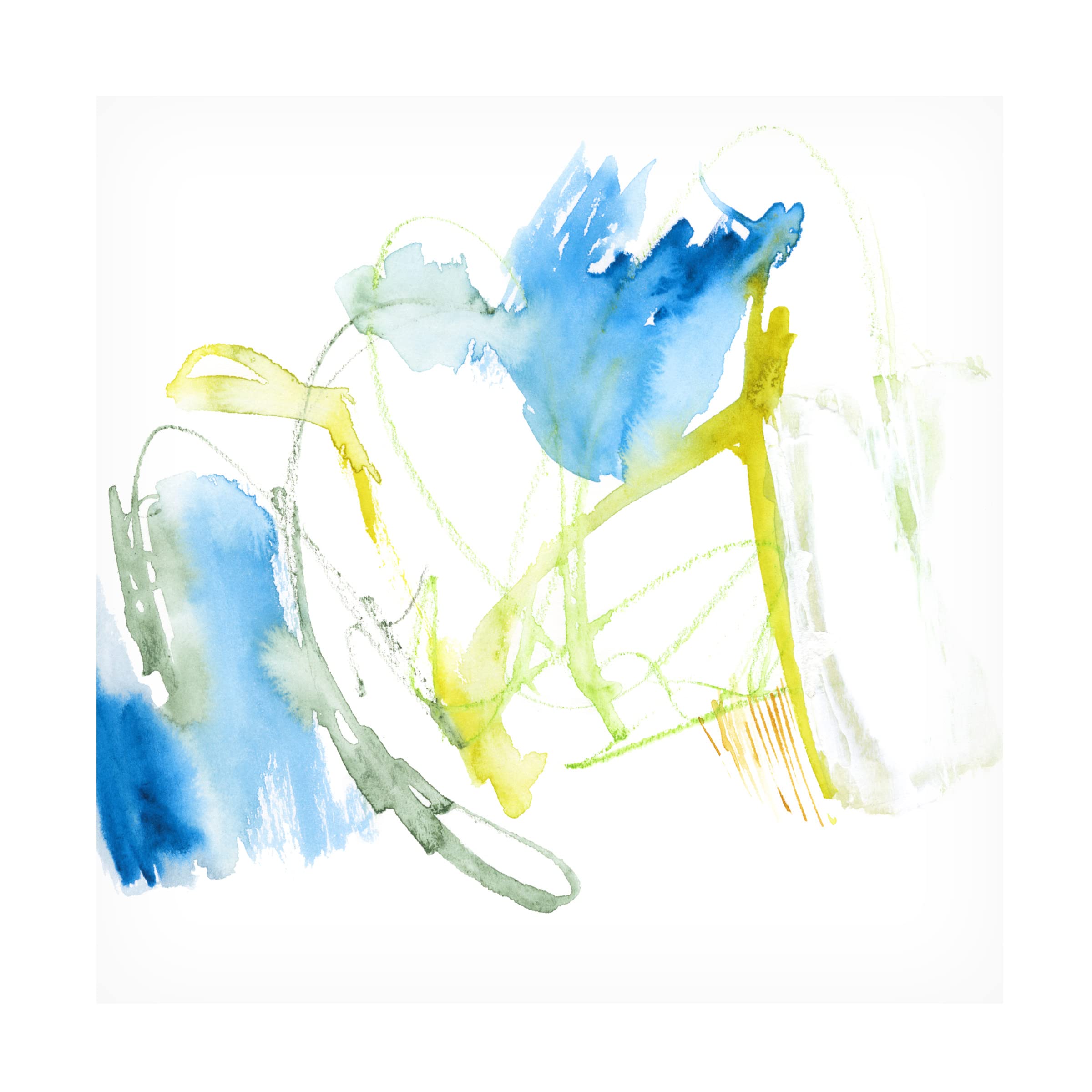 Victoria Borges 'Sea Scrawl I' Canvas Wall Art Print - Coastal Beach Decor for Living Room, Bedroom & Office - Modern Ocean Themed Home Decor