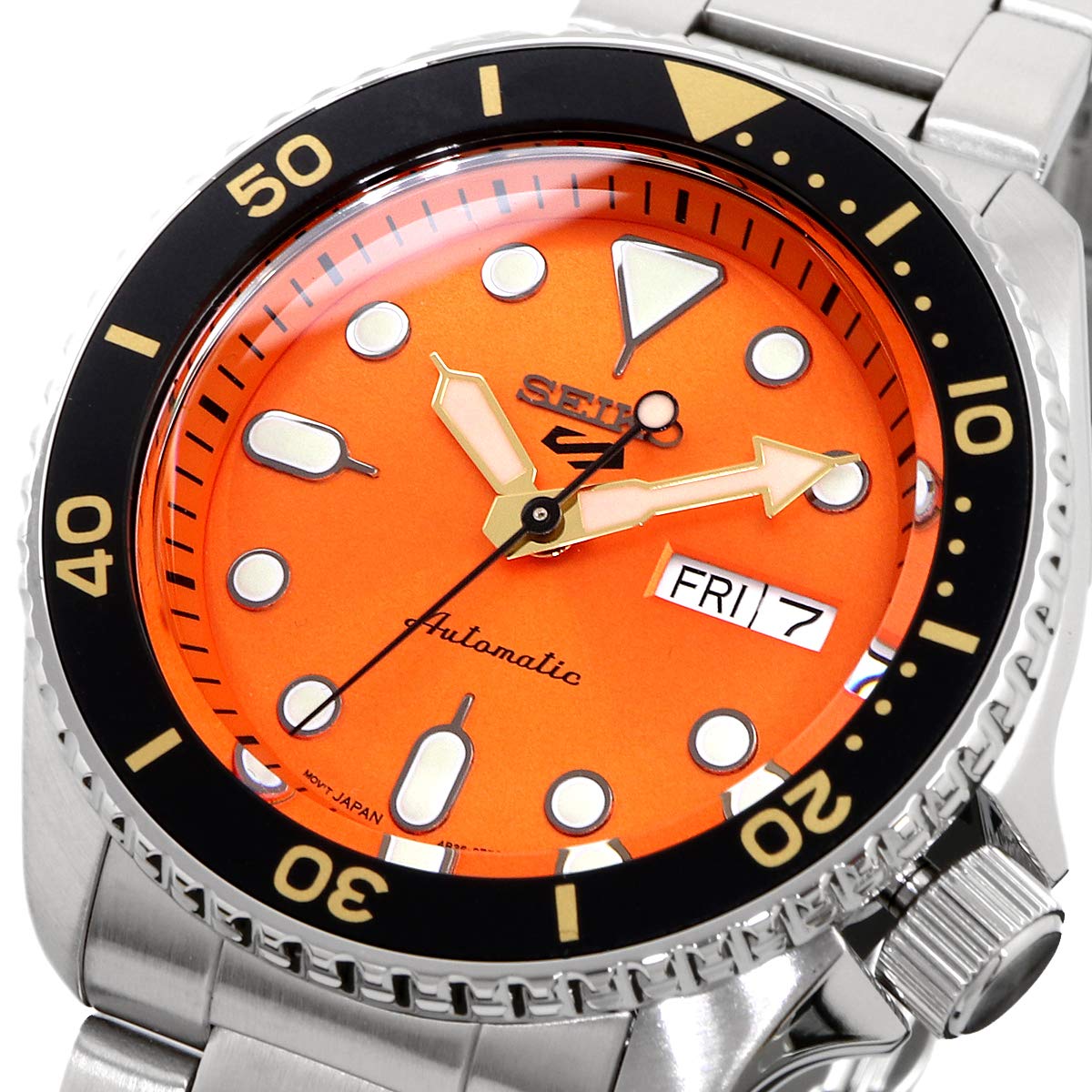 Seiko 5 Sports Automatic Men's Watch with Day/Date Calendar, LumiBrite Hands & Markers, Rotating Bezel - 100m Water Resistant - Perfect for Diving, Swimming & Everyday Wear