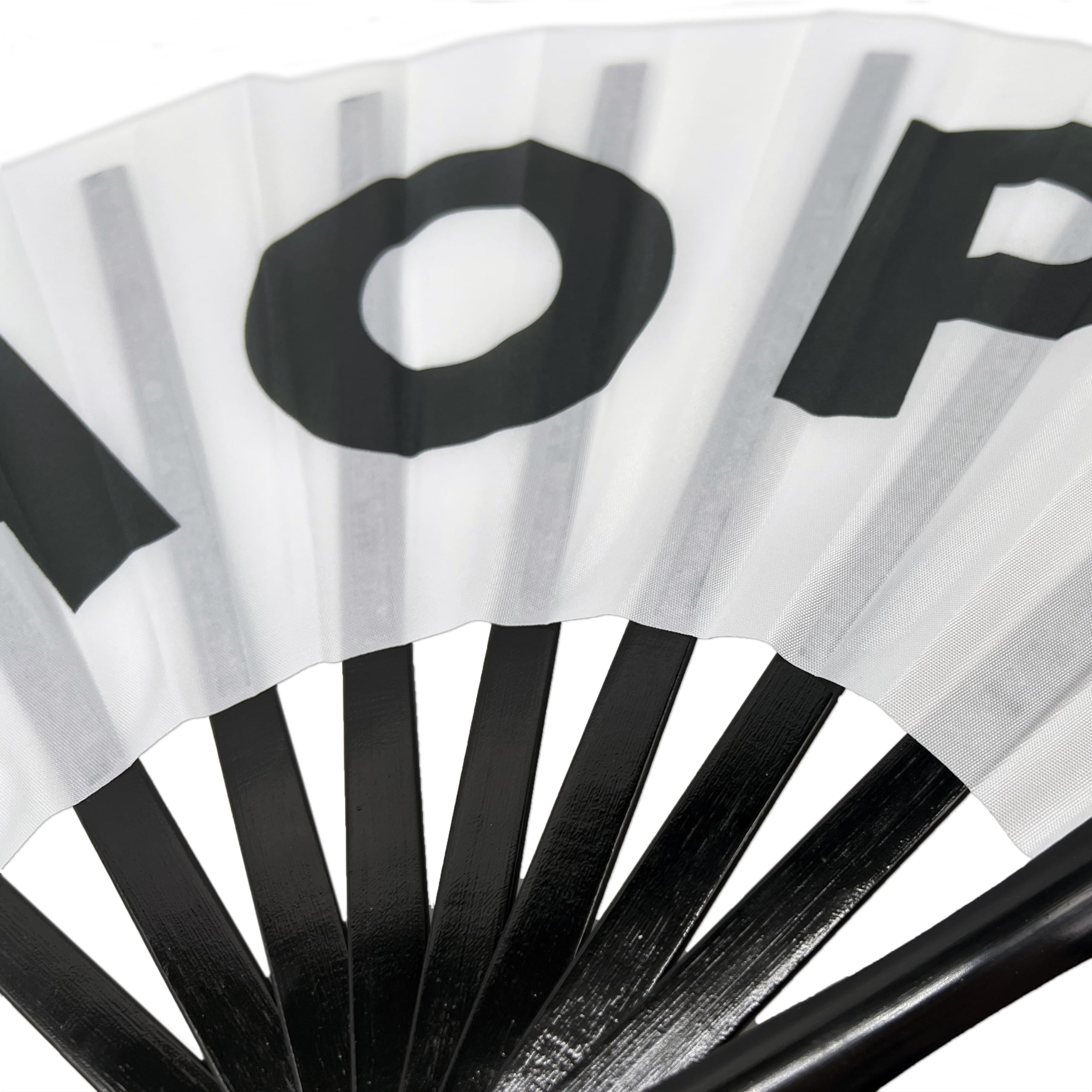 Expression Tees CLACK Large Concert Folding Hand Fan - Portable Foldable Handheld Fan for Outdoor Events, Music Festivals & Summer Cooling - Perfect for Concerts, Beach & Travel