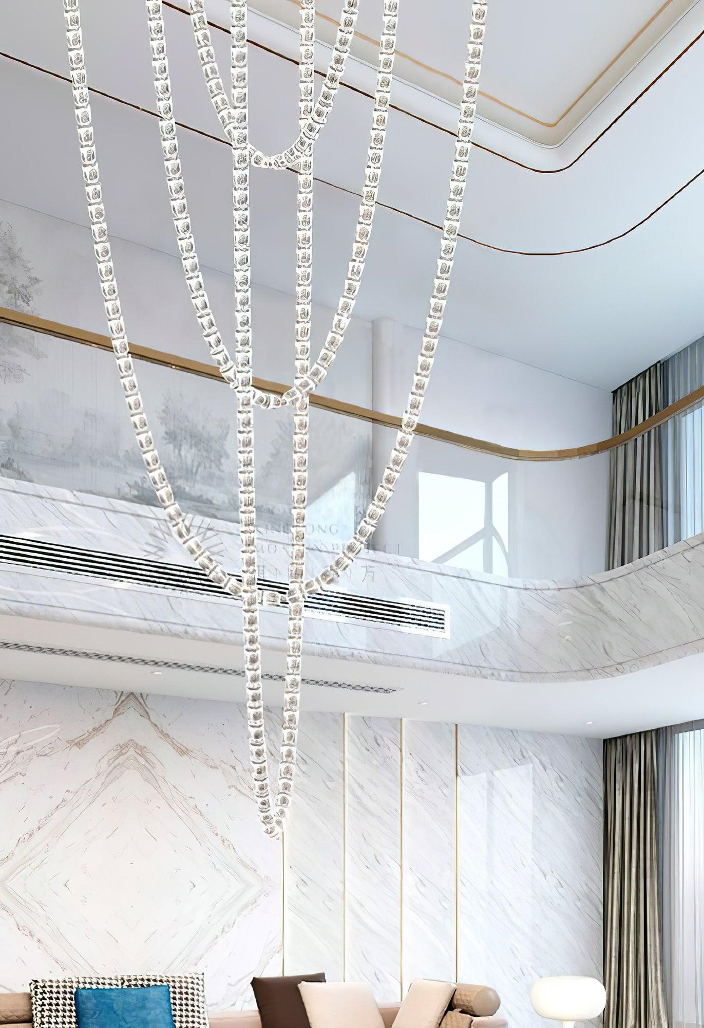 Gabriel Crystal Chandelier - Elegant Modern Ceiling Light Fixture for Dining Room, Living Room, Bedroom | Dimmable LED Lighting for Home Decor & Wedding Events