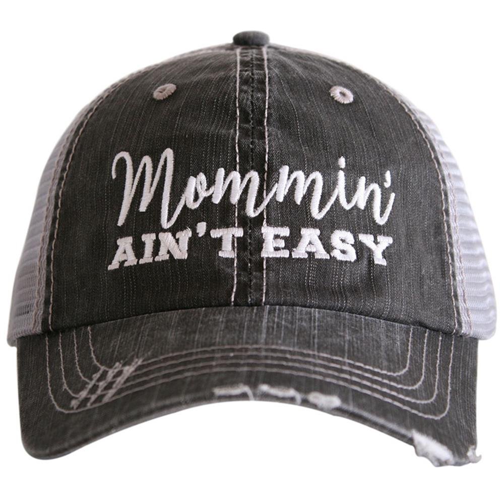 KATYDID Mommin' Ain't Easy Baseball Cap - Adjustable Dad Hat for Women & Men - Perfect for Outdoor Activities, Sports, and Casual Wear