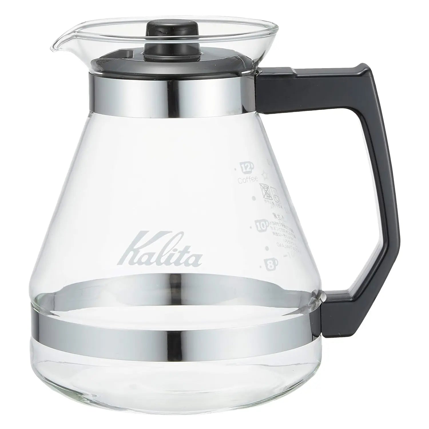 Kalita Heat Resistant Glass Coffee Server 1200ml - Durable Carafe for Pour Over Coffee, Iced Coffee & Tea Brewing - Perfect for Home, Office & Cafe Use