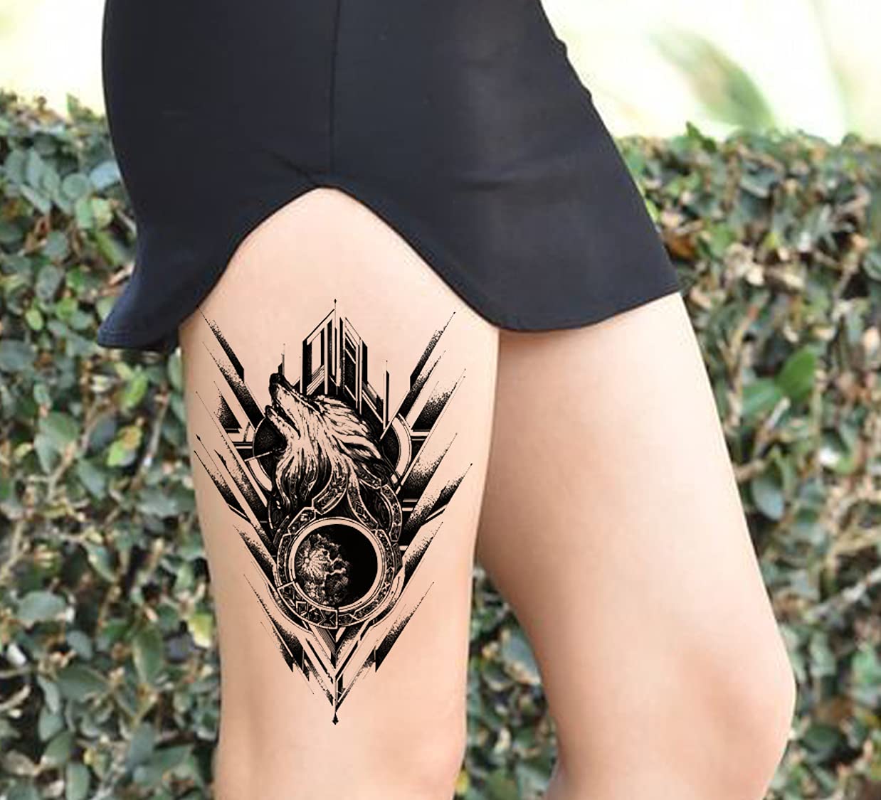 Waterproof Temporary Tattoo Stickers for Men & Women - 3D Realistic Flowers, Butterflies, Stars, Angels, Wolves & Armband Designs (21x15cm) | Perfect for Parties, Halloween Costumes & Fashion Accessories