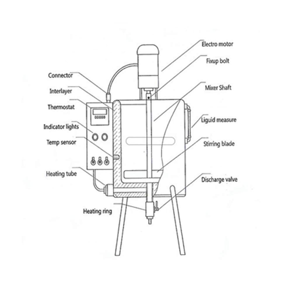 Heating Mixing Filling Machine 30L for Lipstick Wax & Nail Polish - 220V/110V - Cosmetics Production