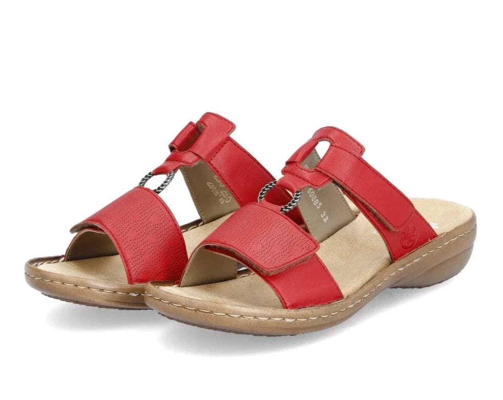 Rieker Women's 60885 Red Comfort Shoes - Stylish & Lightweight for Work, Walking & Casual Wear