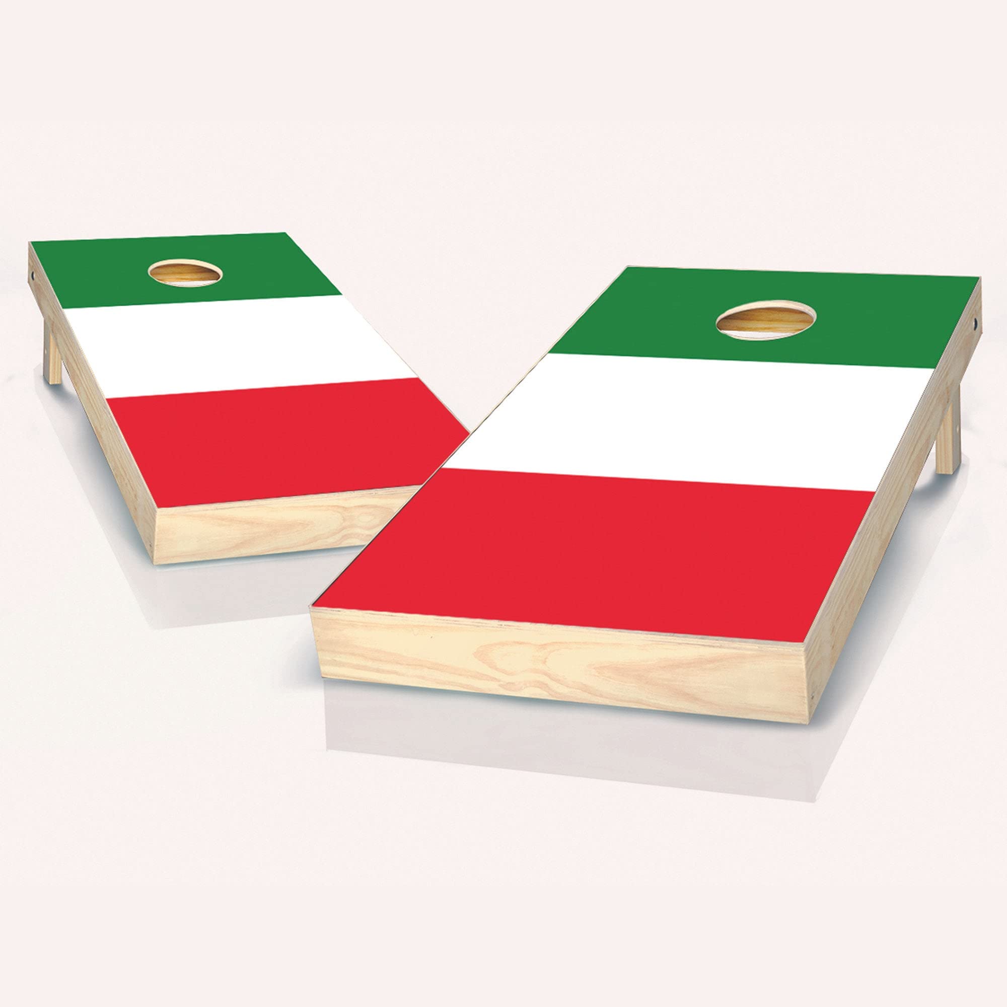 Italian Flag Cornhole Boards Set with 8 Bags & Accessories - Premium Outdoor Tossing Game for Backyard, Tailgating & Parties - Skip's Garage Official