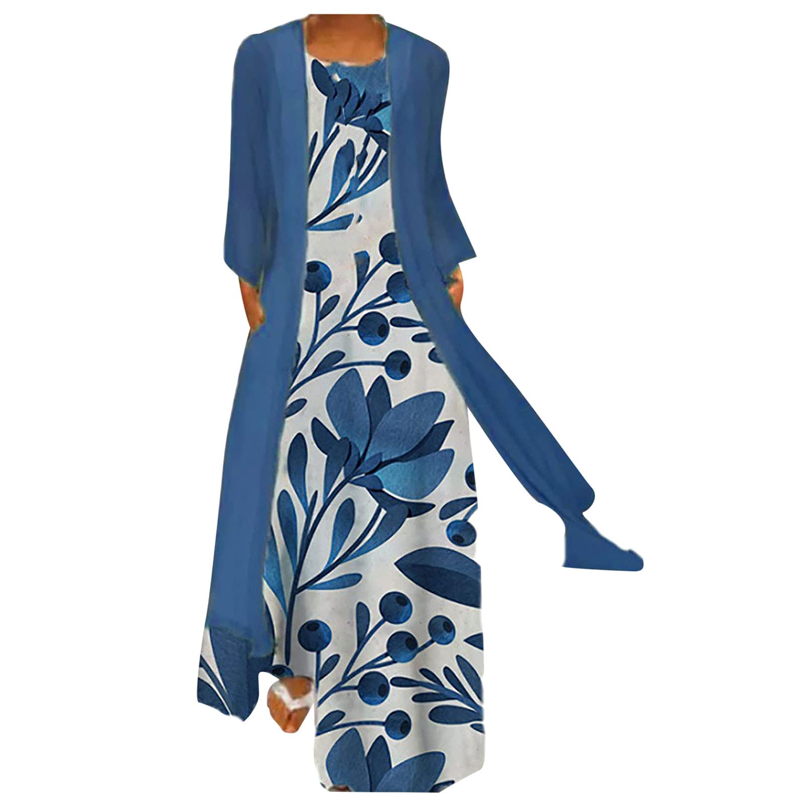 Elegant Plus Size Women's Floral Two-Piece Dress Set for Wedding Guest, Party & Formal Occasions | Summer Fashion 2022 | Comfortable & Stylish Outfit for Special Events, Date Nights & Cocktail Parties