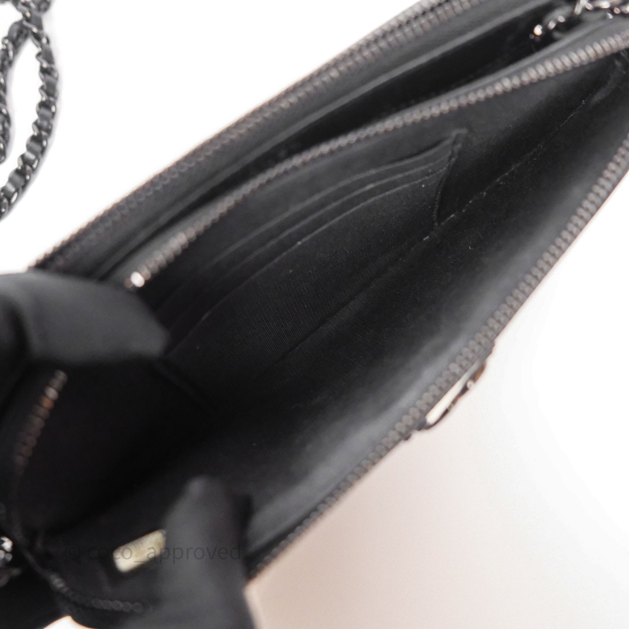 Chanel Boy Double Zip Clutch On Chain So Black Lambskin Leather Crossbody Bag - Perfect for Evening Parties, Date Nights & Luxury Fashion Accessories