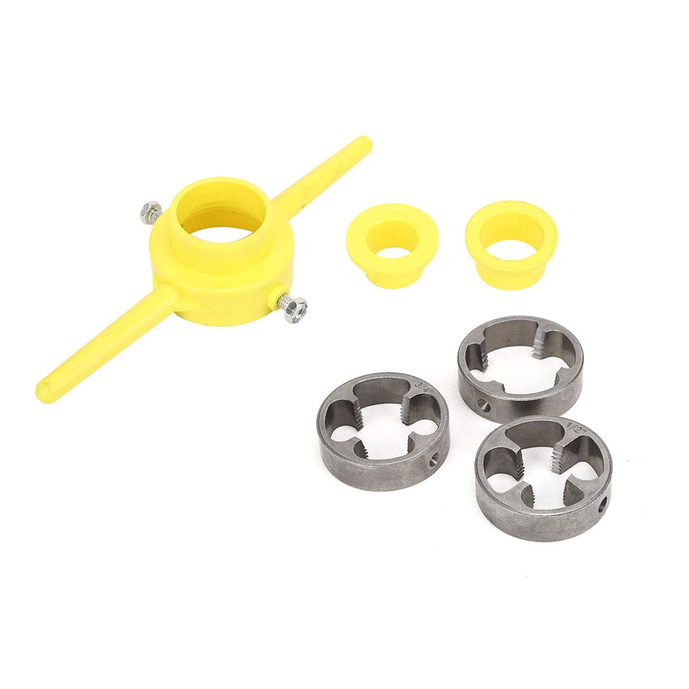 PVC Threading Tool Kit - 3-Piece Thread Mold Set with Plastic Pipe Die for Manual Plumbing & Pipe Fitting | DIY Home Repair, Water Pipe Installation, HVAC Maintenance