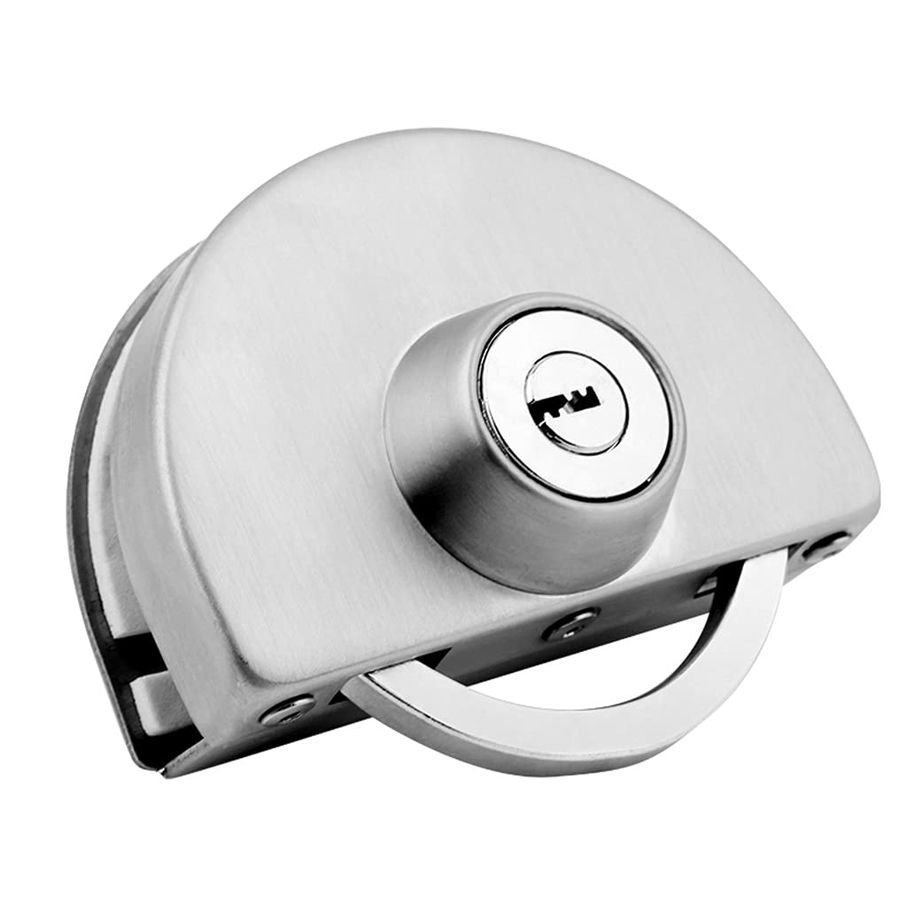Premium Stainless Steel Double Bolt Sliding Door Lock - 10-12mm Thick Glass Security for Office, Home & Commercial Use - Heavy Duty JAHH Door Lock Set with Dual Opening Mechanism for Enhanced Safety