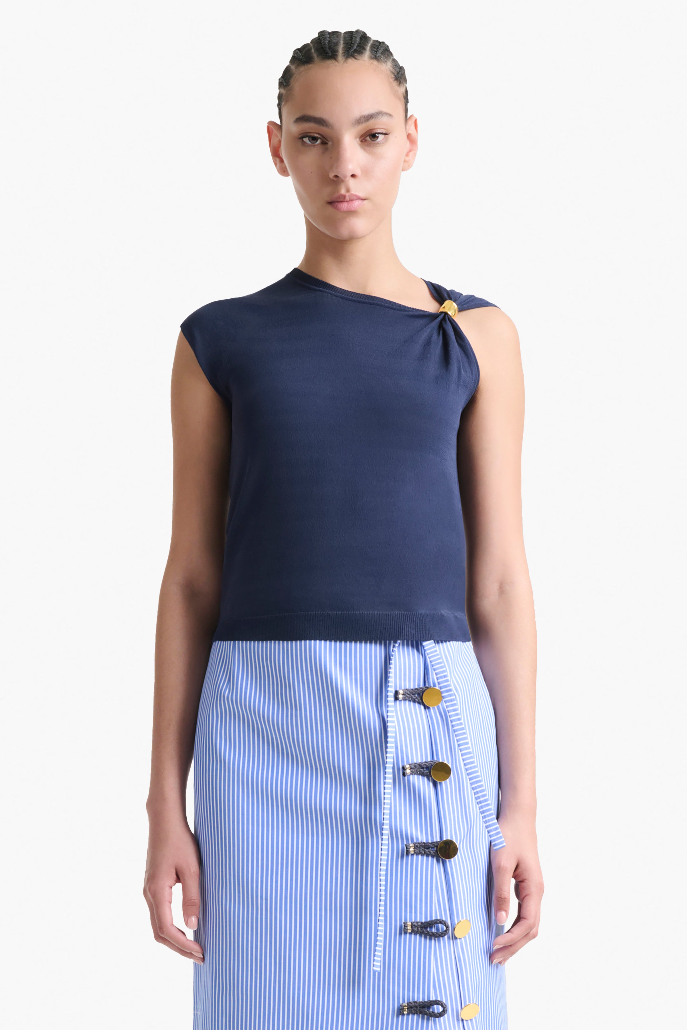 Rinaldi Women's Top Berry Blue - Stylish Casual Blouse for Everyday Wear, Work & Outings