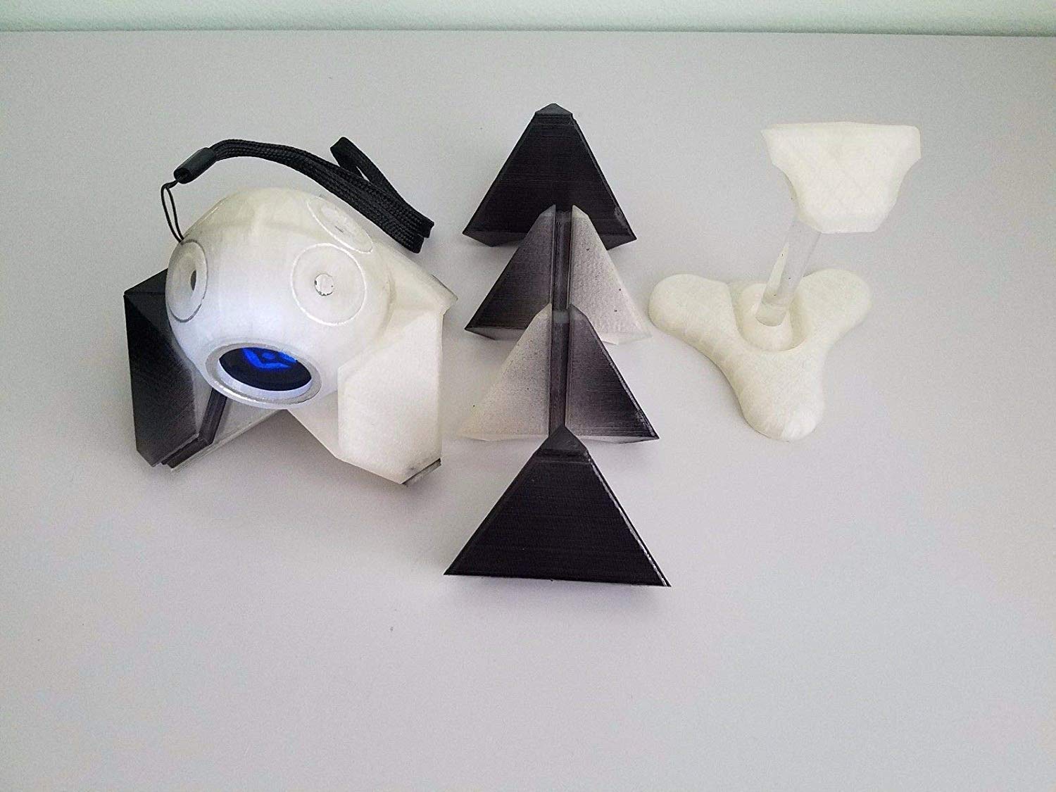 Kingslayer Destiny Ghost - Taken King Edition - LED Light Up & Glow in The Dark Collectible - Includes Floating Display Stand - Perfect for Gaming Room Decor & Destiny Fan Gifts