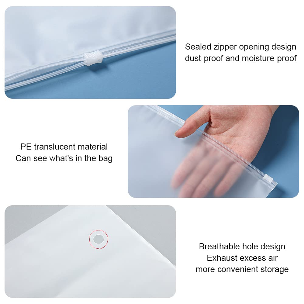 25-Pack Resealable Travel Storage Bags - Durable Frosted Ziplock Pouches for Maternity, Hospital & Home Organization | Space-Saving Luggage Organizer for School, Trips & Daily Use