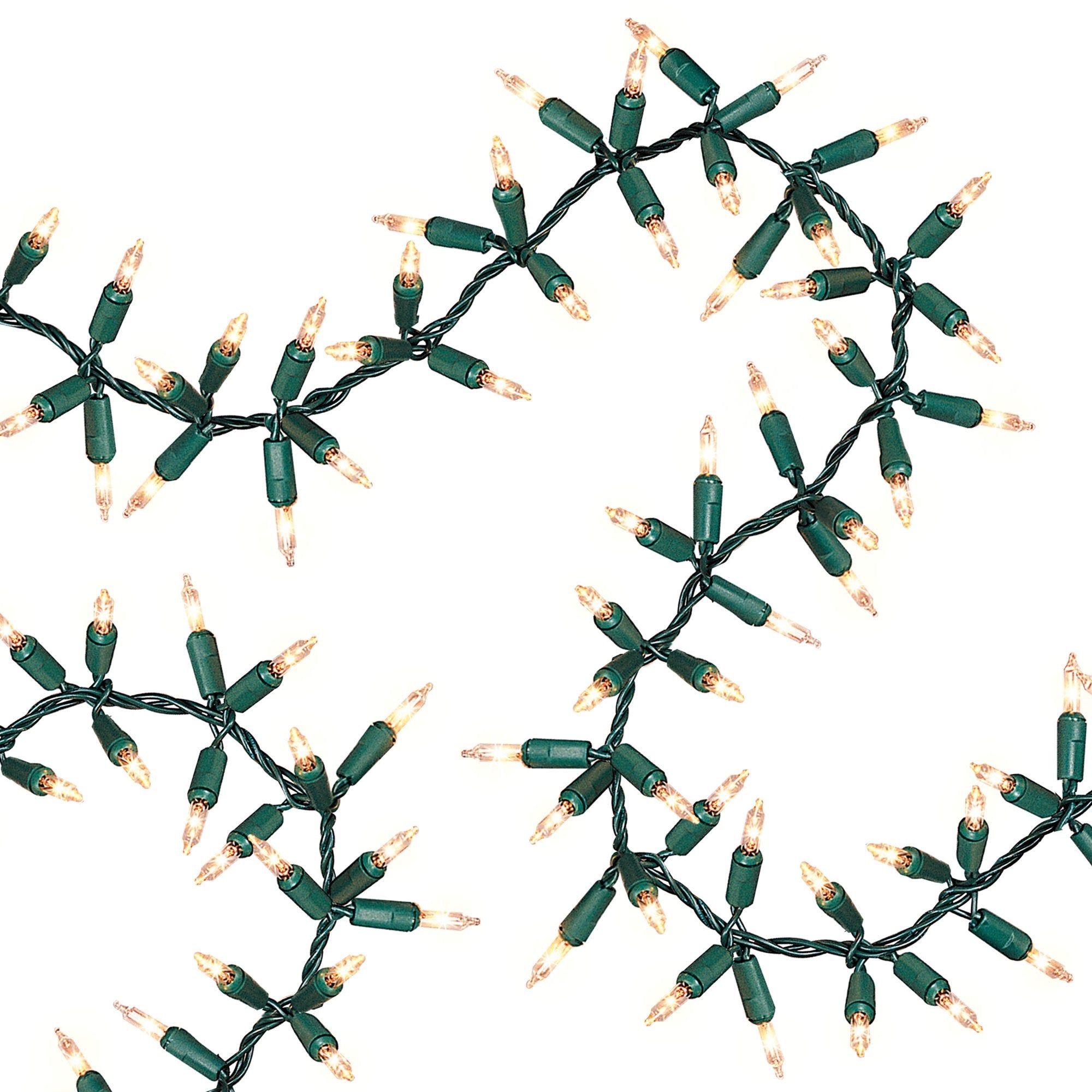 200 LED Clear Christmas Garland Lights on Green Wire - Waterproof Fairy String Lights for Indoor Outdoor Holiday Decorations, Parties, Weddings, and Home Decoration