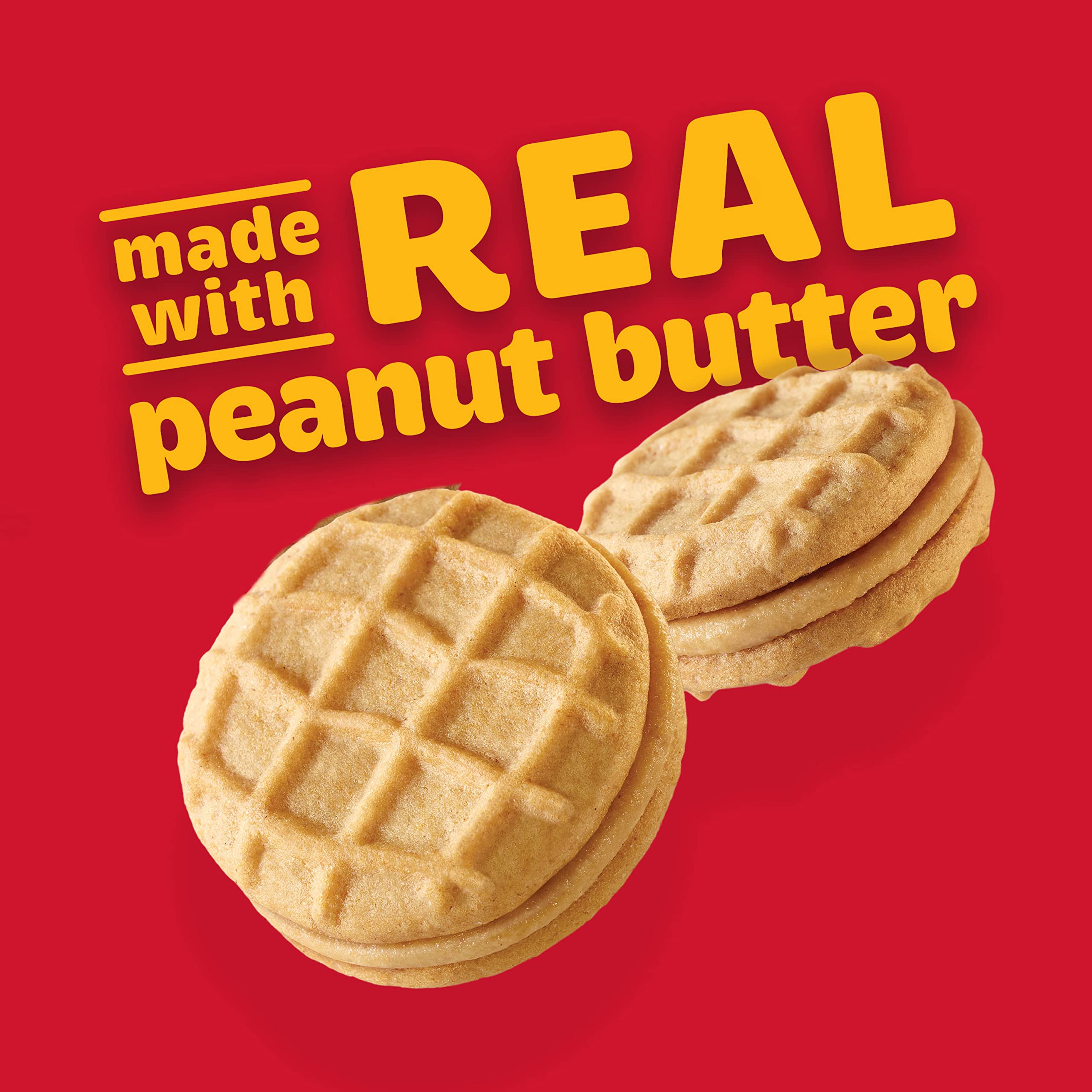Nutter Butter Peanut Butter Sandwich Cookies - King Size (10 Pack of 3.5 oz Snack Packs) | Crunchy Peanut Butter Snacks for Lunchboxes, Office Treats & Road Trips
