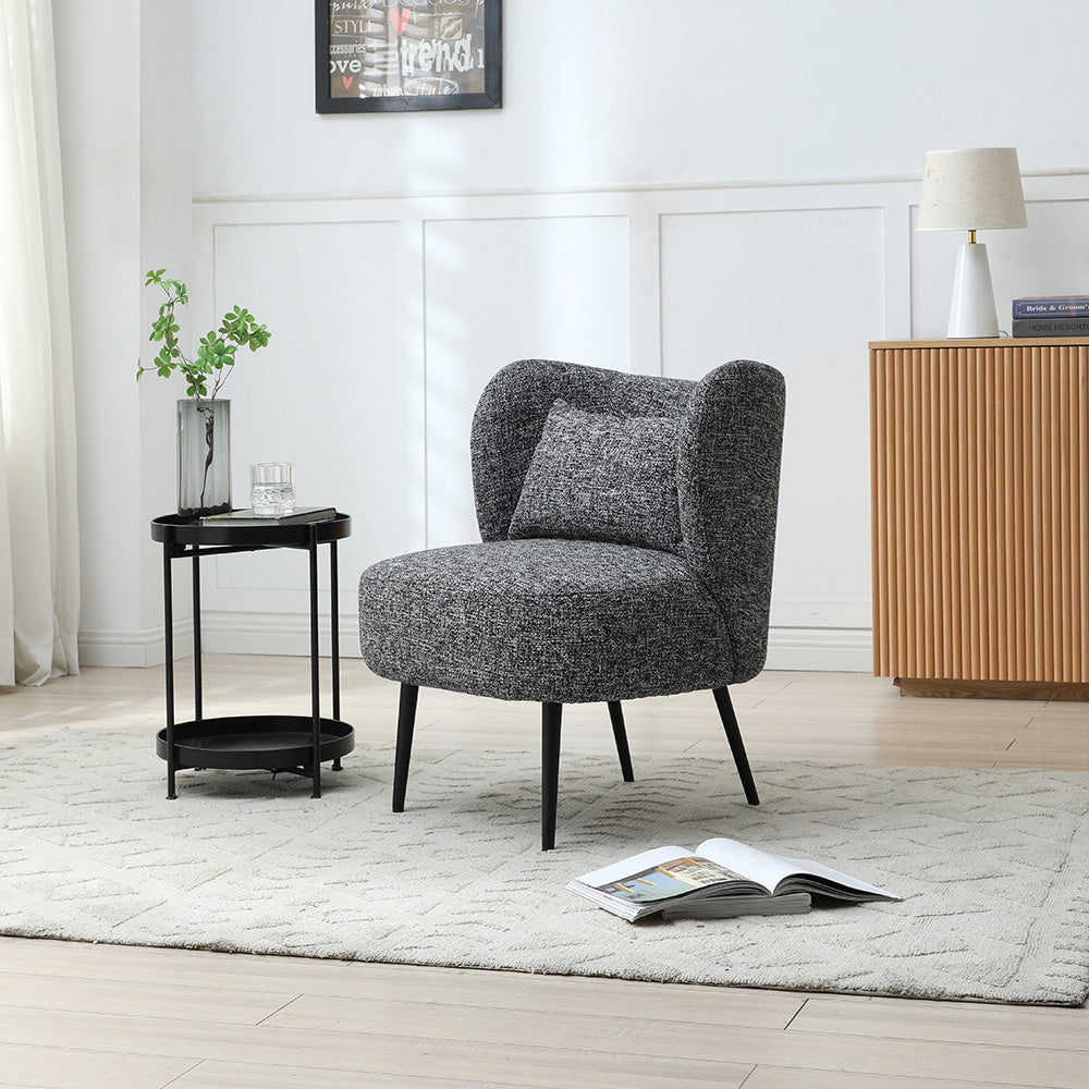 Modern SASHA Lounge Chair in Black - Stylish & Comfortable Accent Chair for Living Room, Bedroom, or Office